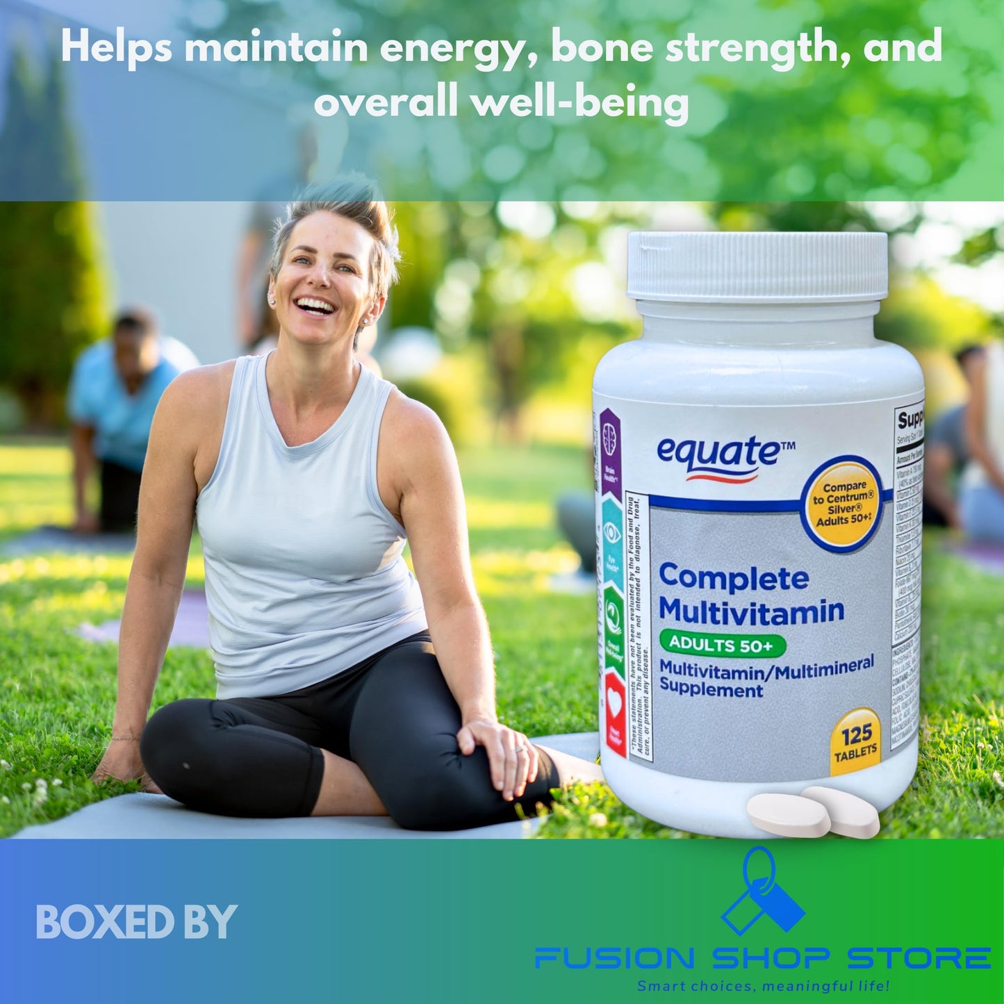 FUSION SHOP STORE Multivitamin/Multimineral Supplement, 100 Tablets