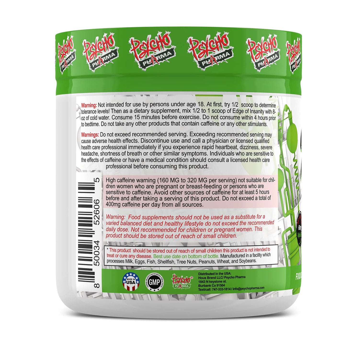 Psycho Pharma Infinite Brain Nootropic Game Changer Powder, Mozart's Passion Mango, 8.99 Ounce (Pack of 1)