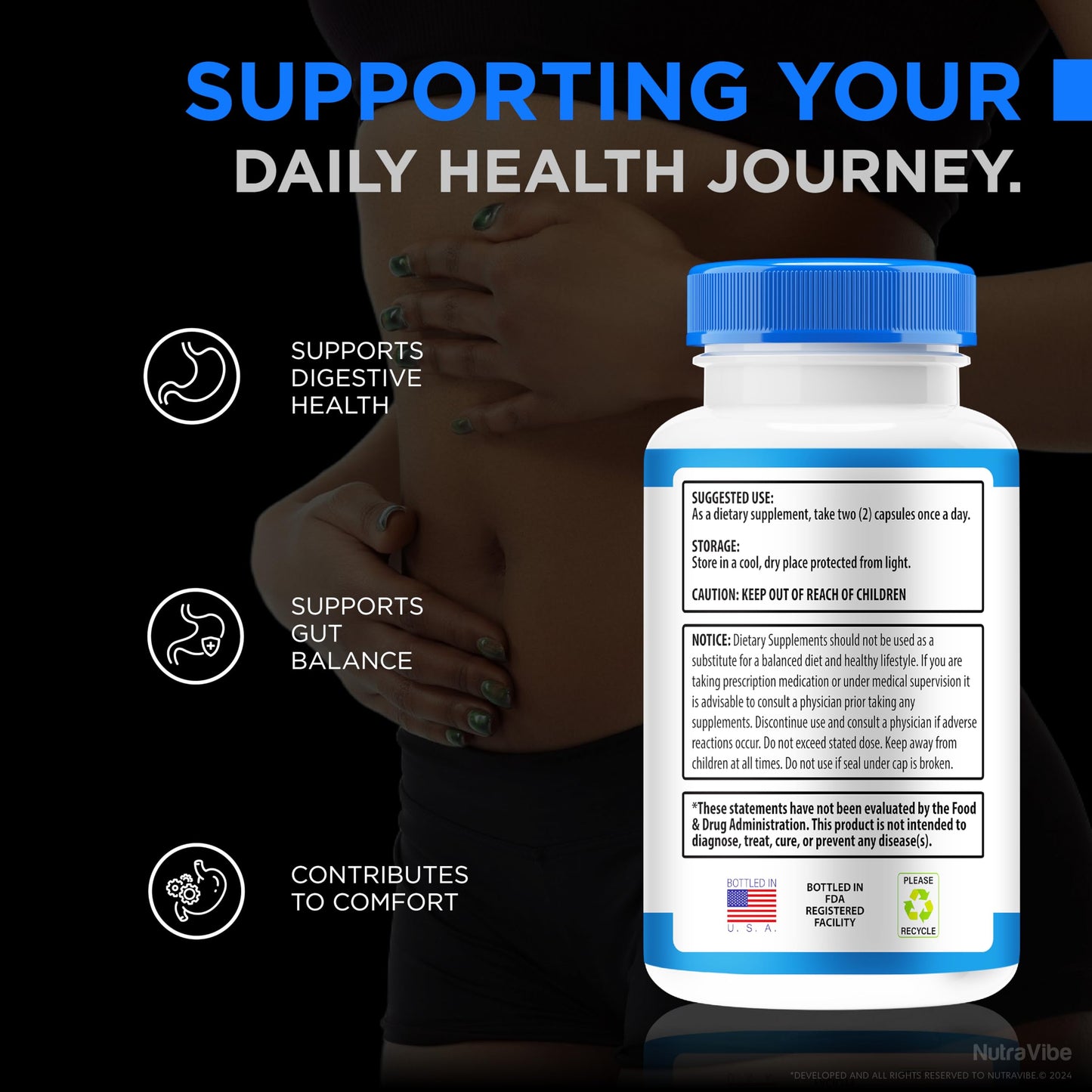 NutraVibe Clean Gut Capsules 60 Capsules