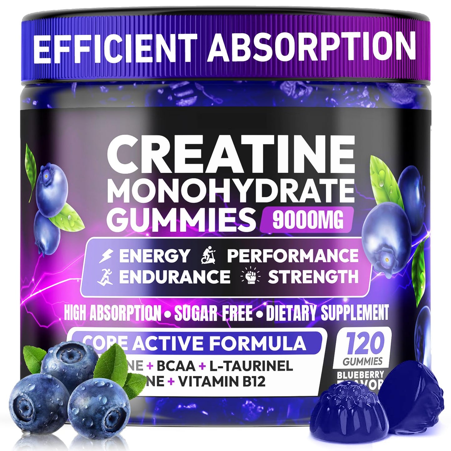 Cytona Creatine Monohydrate Gummies 5000MG, 120 Count