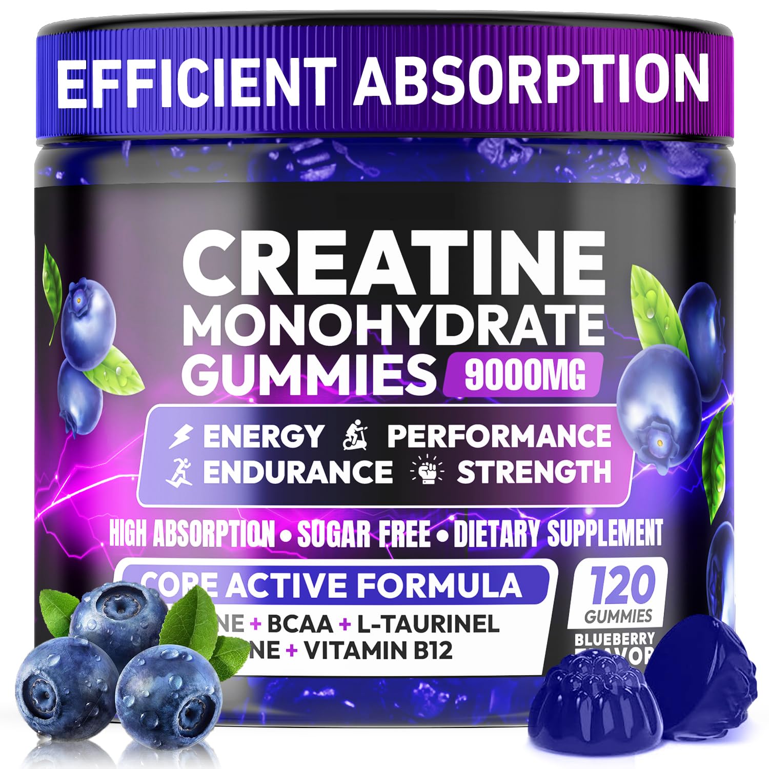 Cytona Creatine Monohydrate Gummies 5000MG, 120 Count