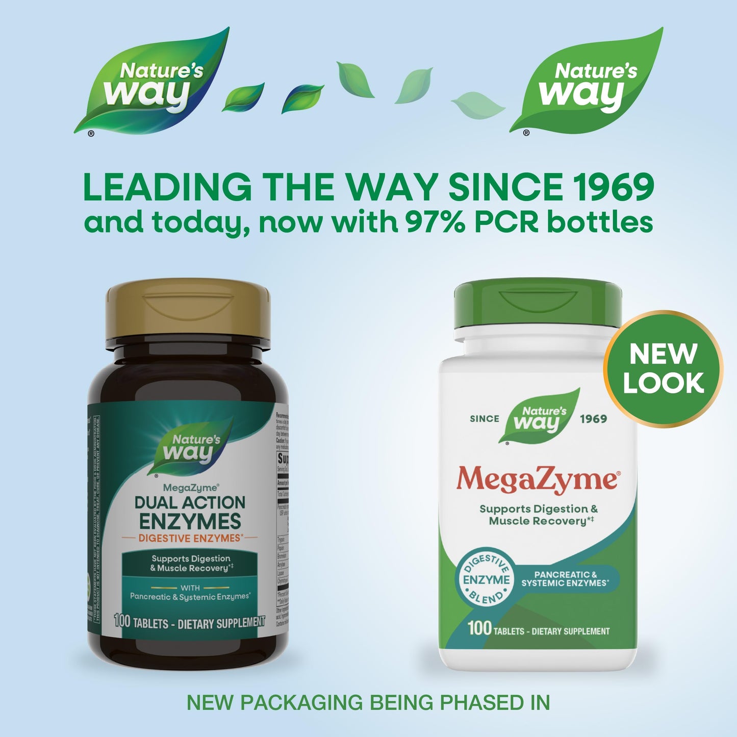 Nature's Way Mega-Zyme Pancreatic & Systemic Enzymes 100 Tablets