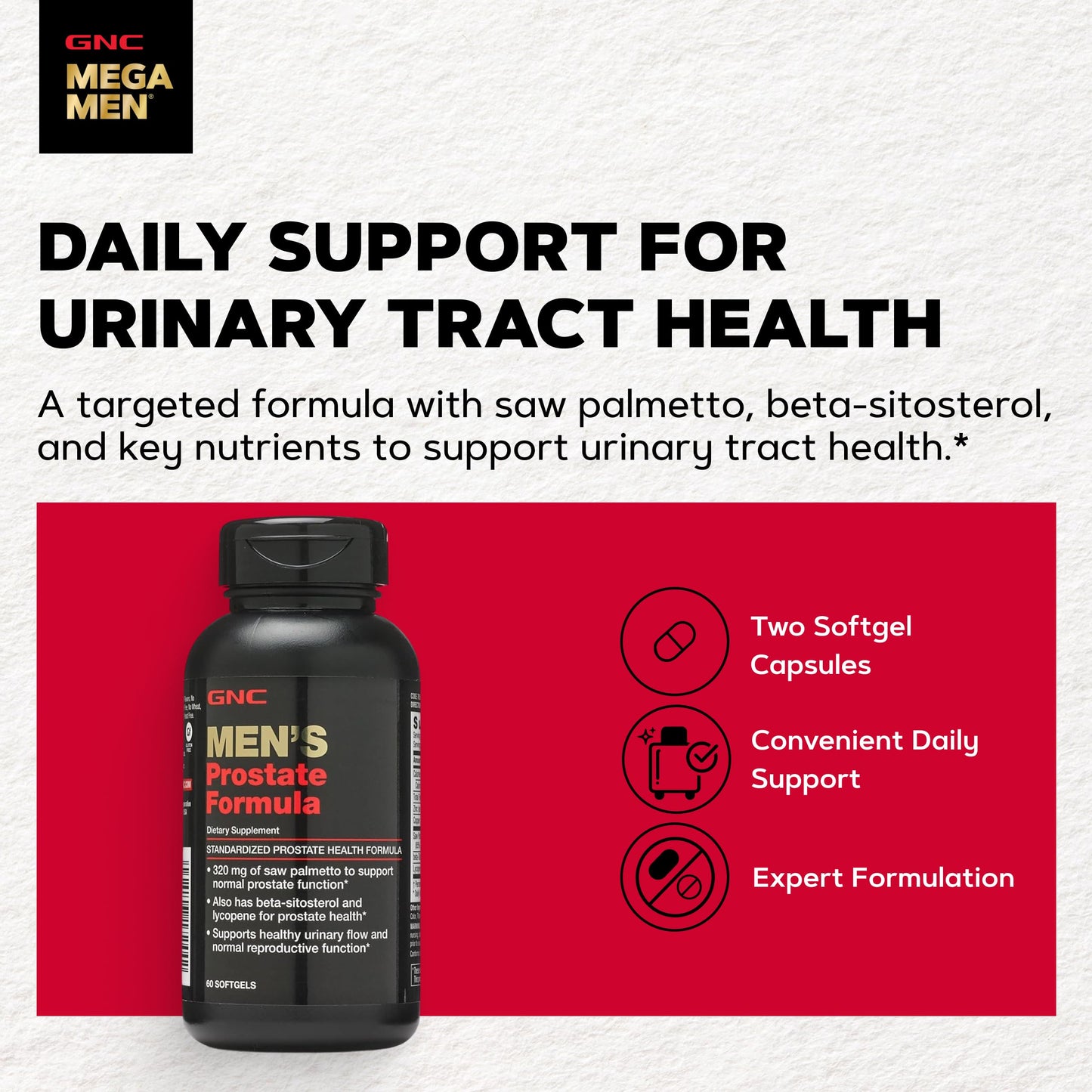 GNC Men's Prostate Formula Softgels 120 Count