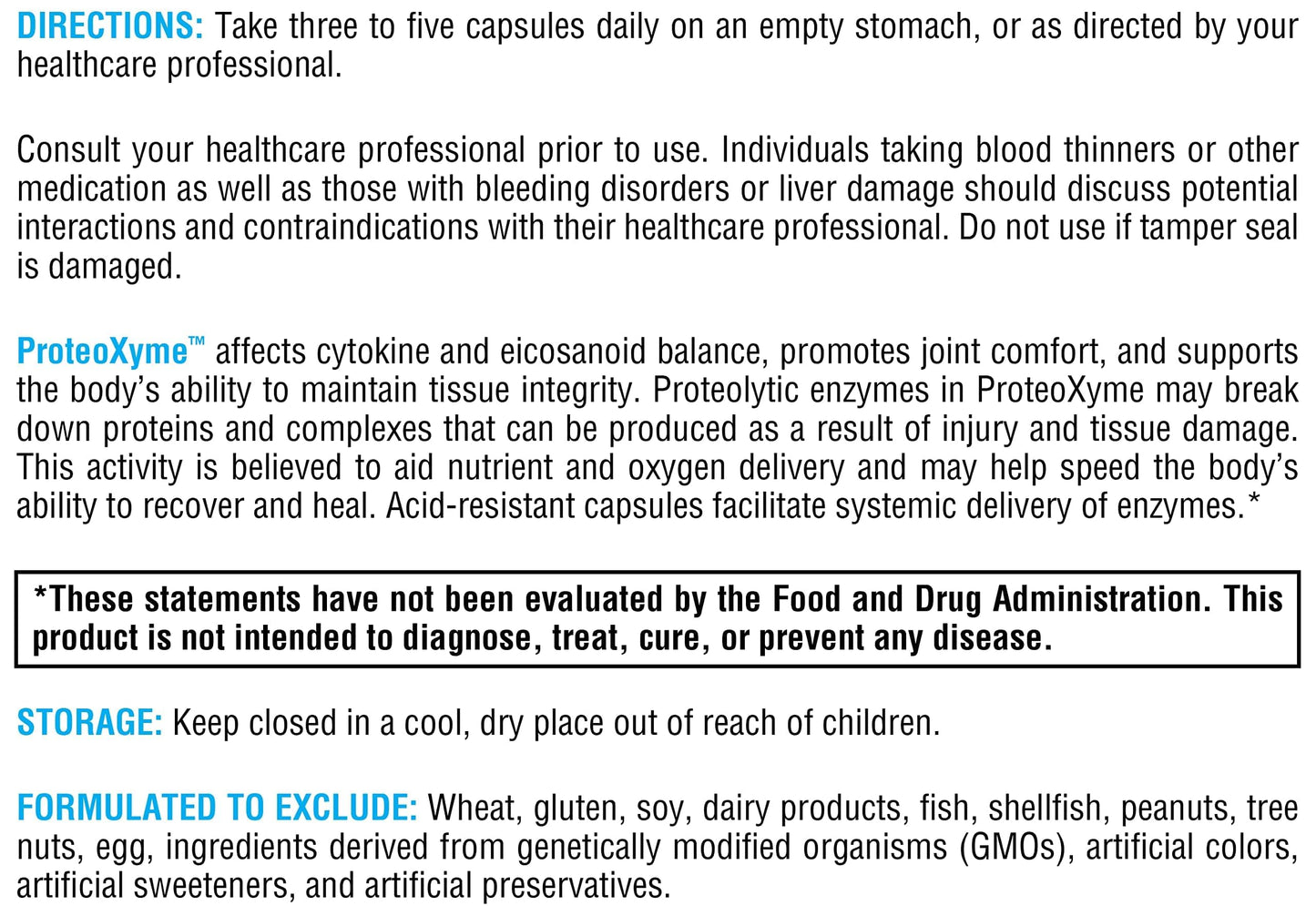 XYMOGEN ProteoXyme Capsule, 100 Capsules