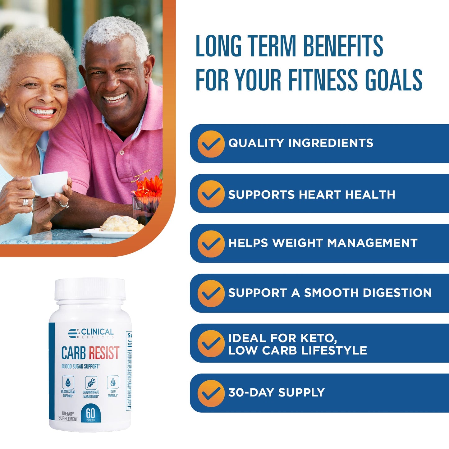 Clinical Effects Carb Resist - Carb Blocker with Vitamin C, 60 Capsules