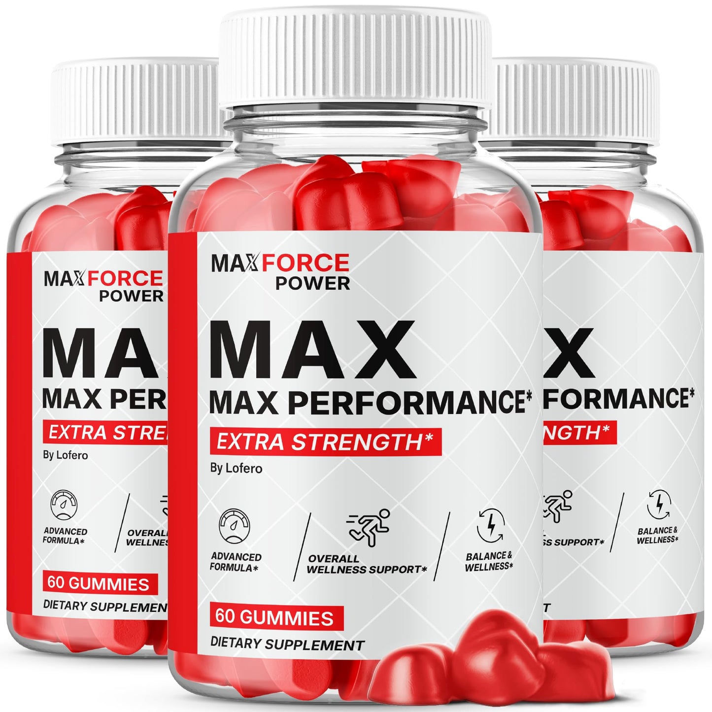 Lofero MaxForce Power Gummies 180 ct