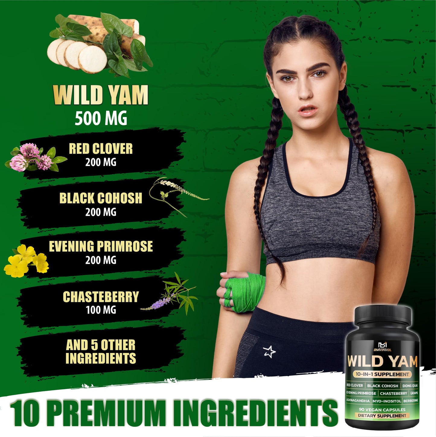BMVINVOL Wild Yam Supplement Capsule, 90 Capsules