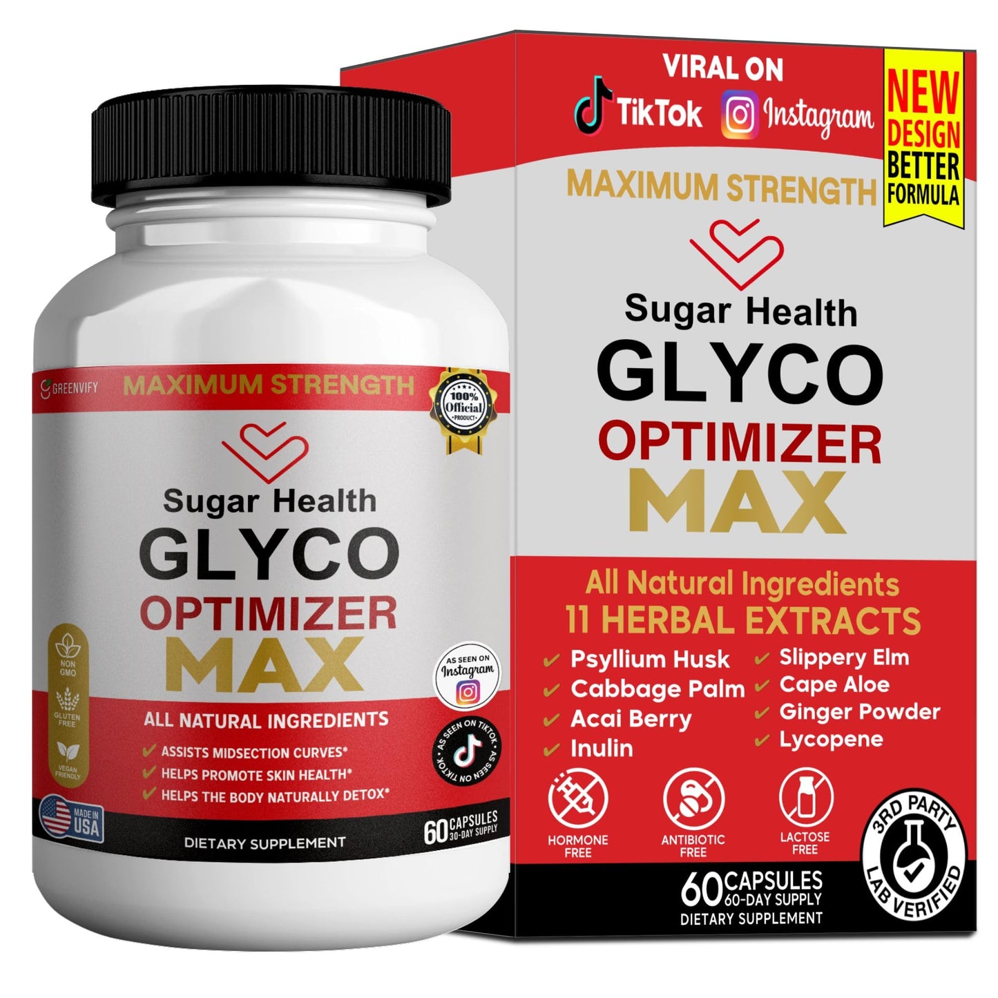GREENVIFY Sugar Health Glyco Optimizer Max 60 Capsules