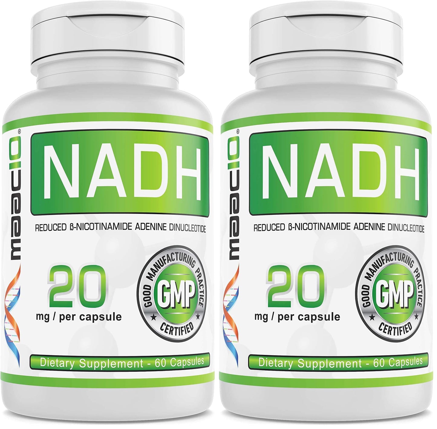 MAAC10 NADH Supplement 20mg Capsule, 120 Capsules
