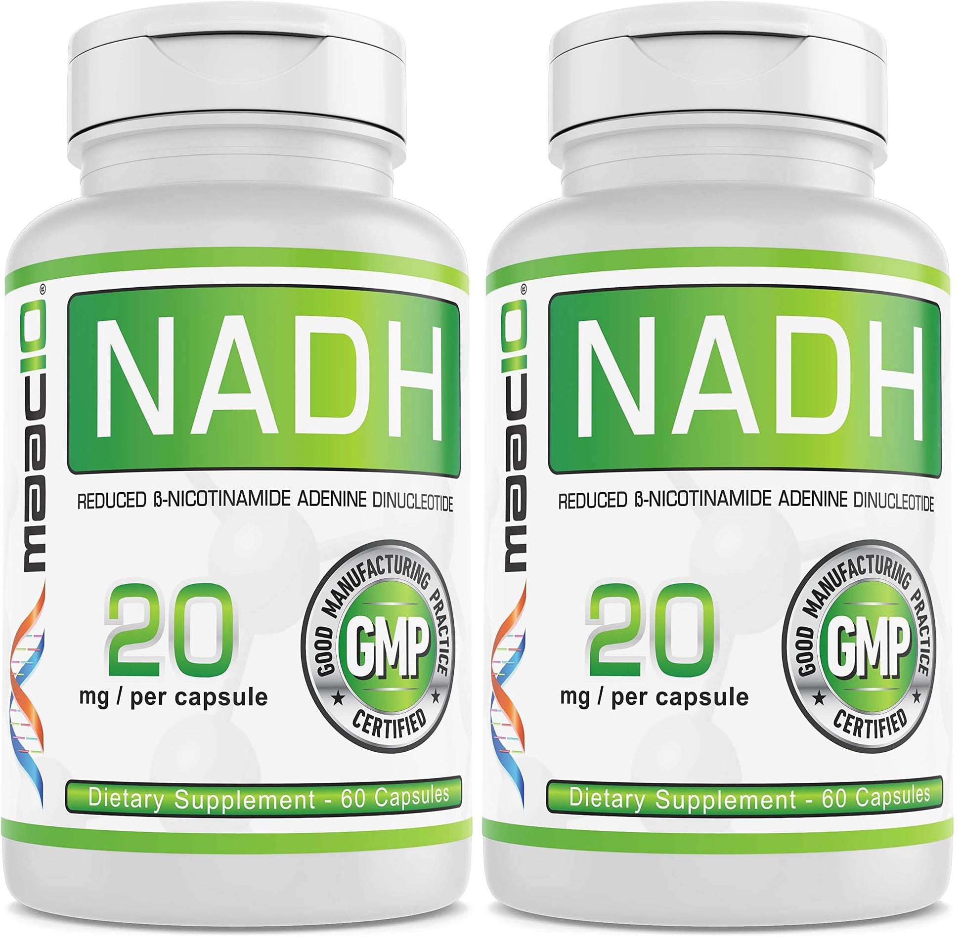 MAAC10 NADH Supplement 20mg Capsule, 120 Capsules