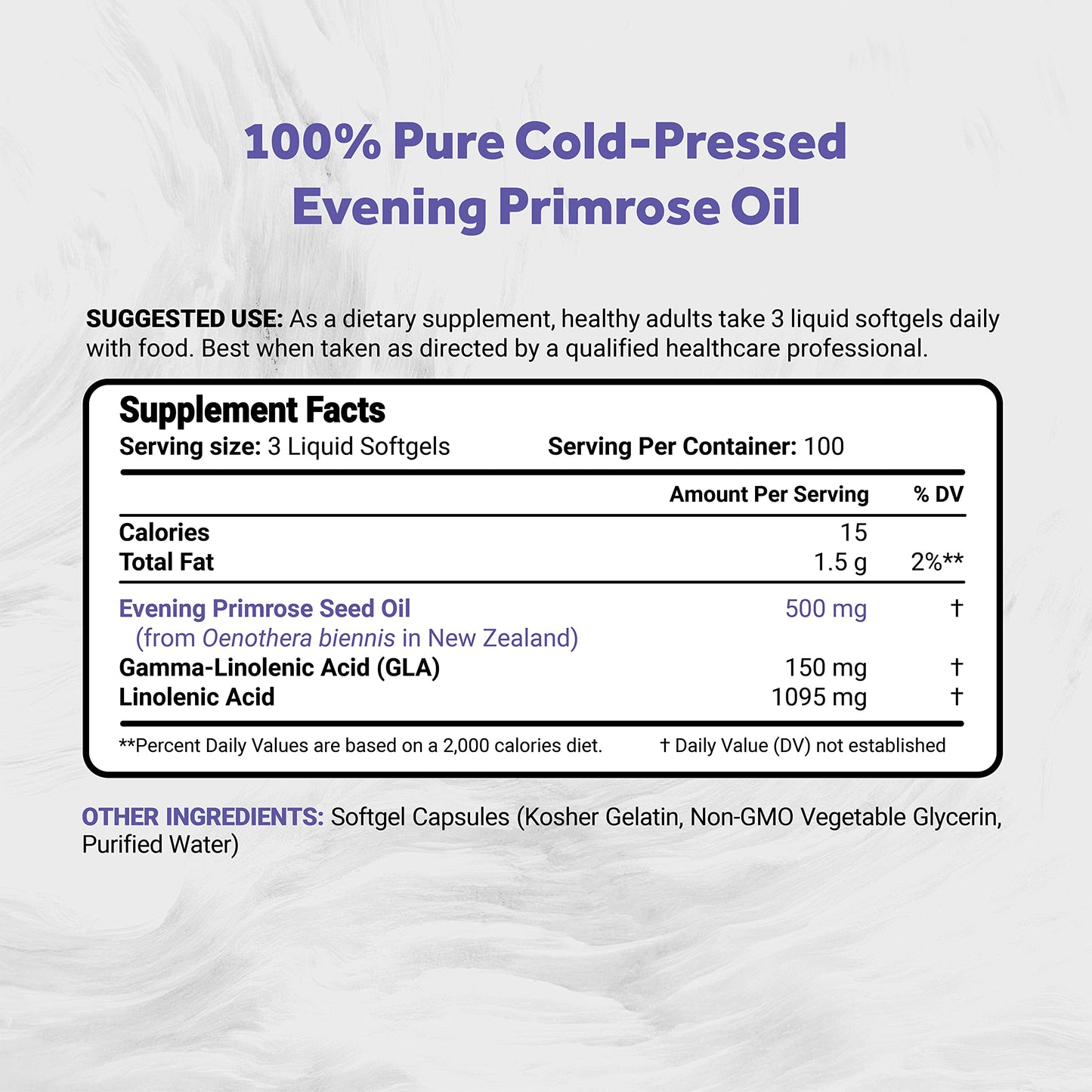 Naturalis Evening Primrose Oil Softgels 300 Count