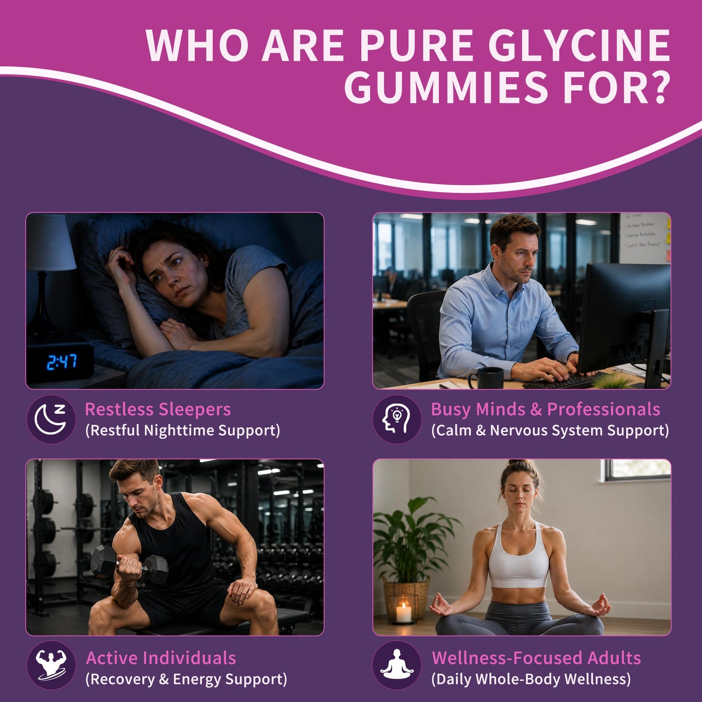 PureBalm Glycine Gummies 60 Count
