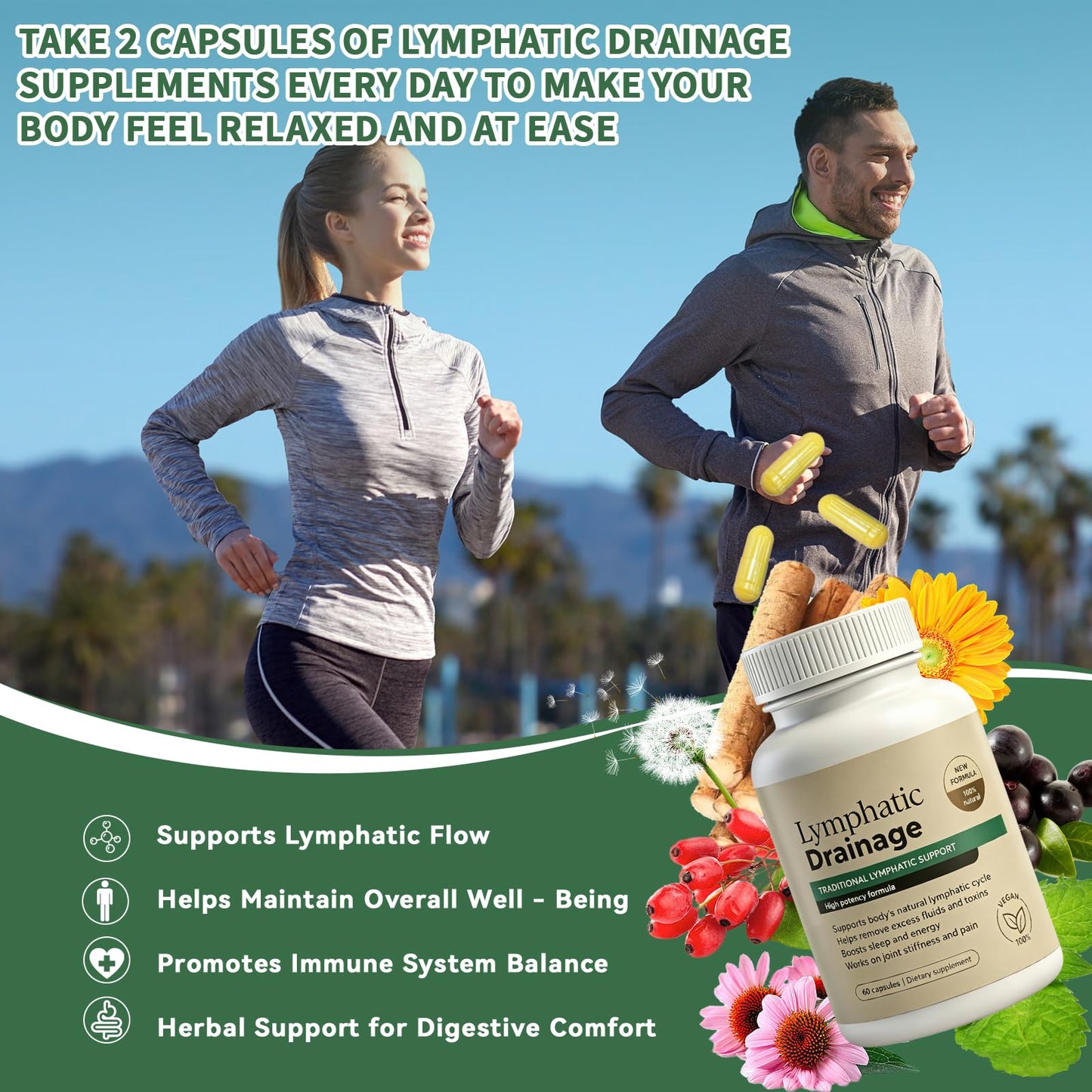Generic Lymphatic Drainage Capsules, 60 Capsules