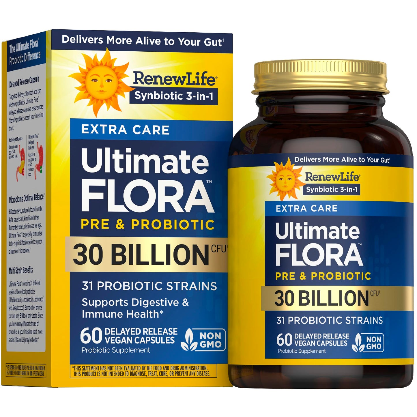 Renew Life Extra Care Digestive Probiotic 60 Vegetarian Capsules