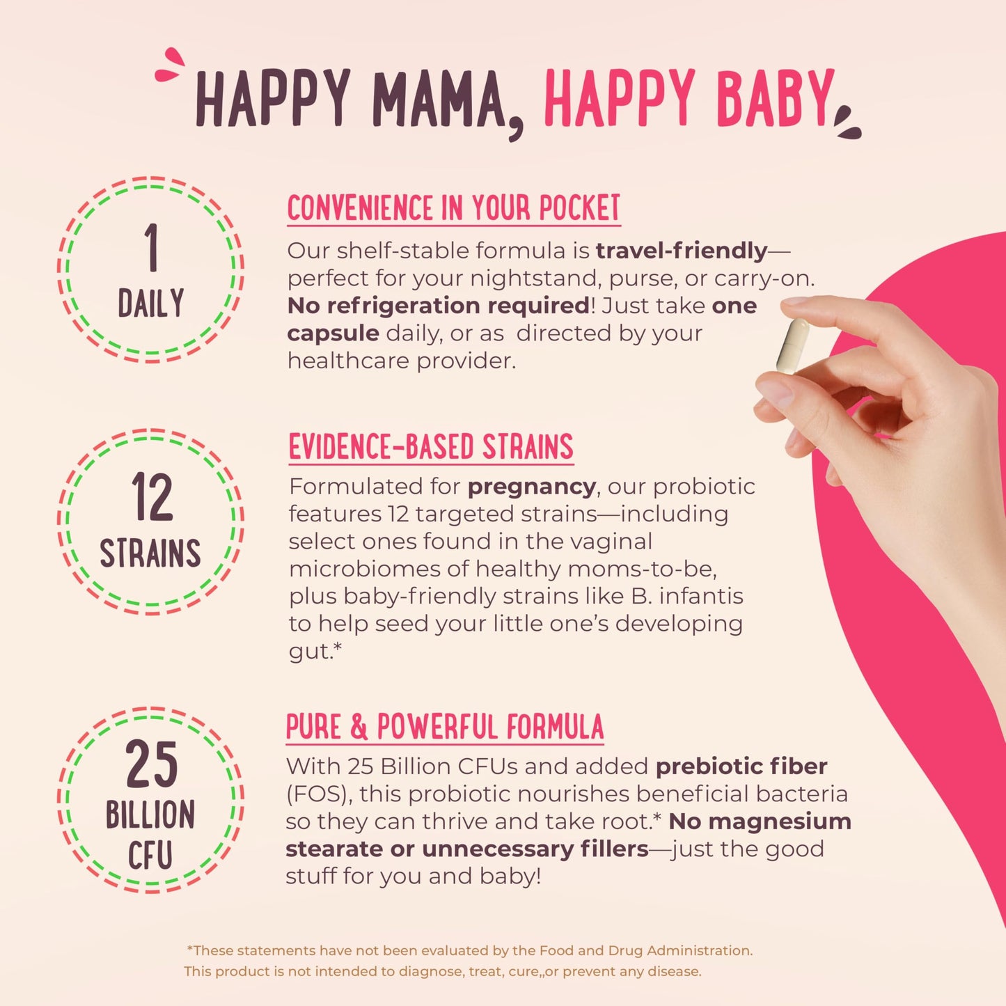 Mama Natural Prenatal Probiotics for Women – Gut & Immune Support for Pregnancy, Breastfeeding & Postpartum, Capsule, 1 Count