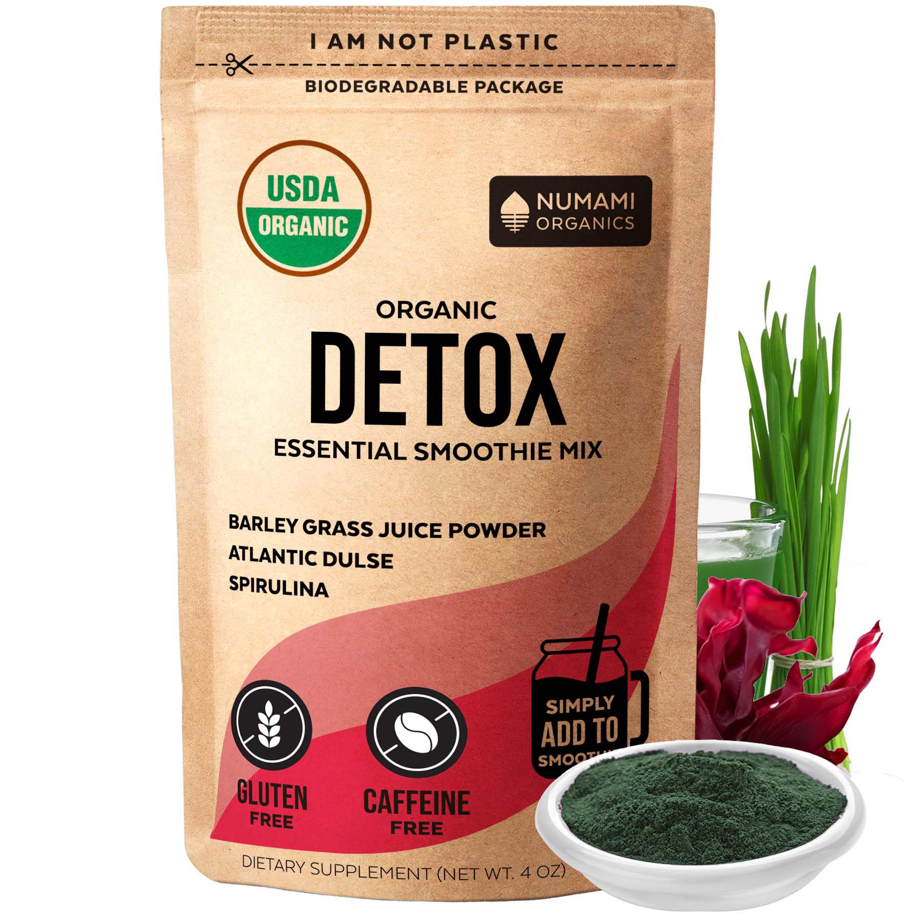 Numami Organic Detox Smoothie Mix Powder 4 Ounces