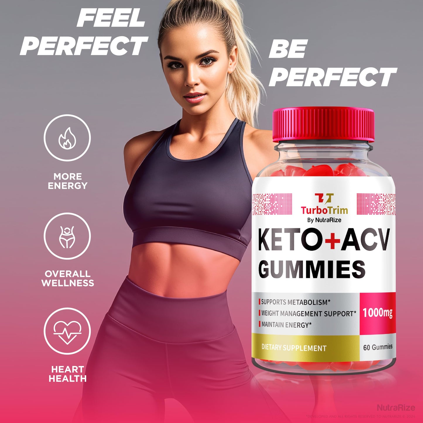 NutraRize TurboTrim Keto+ACV Gummies 180