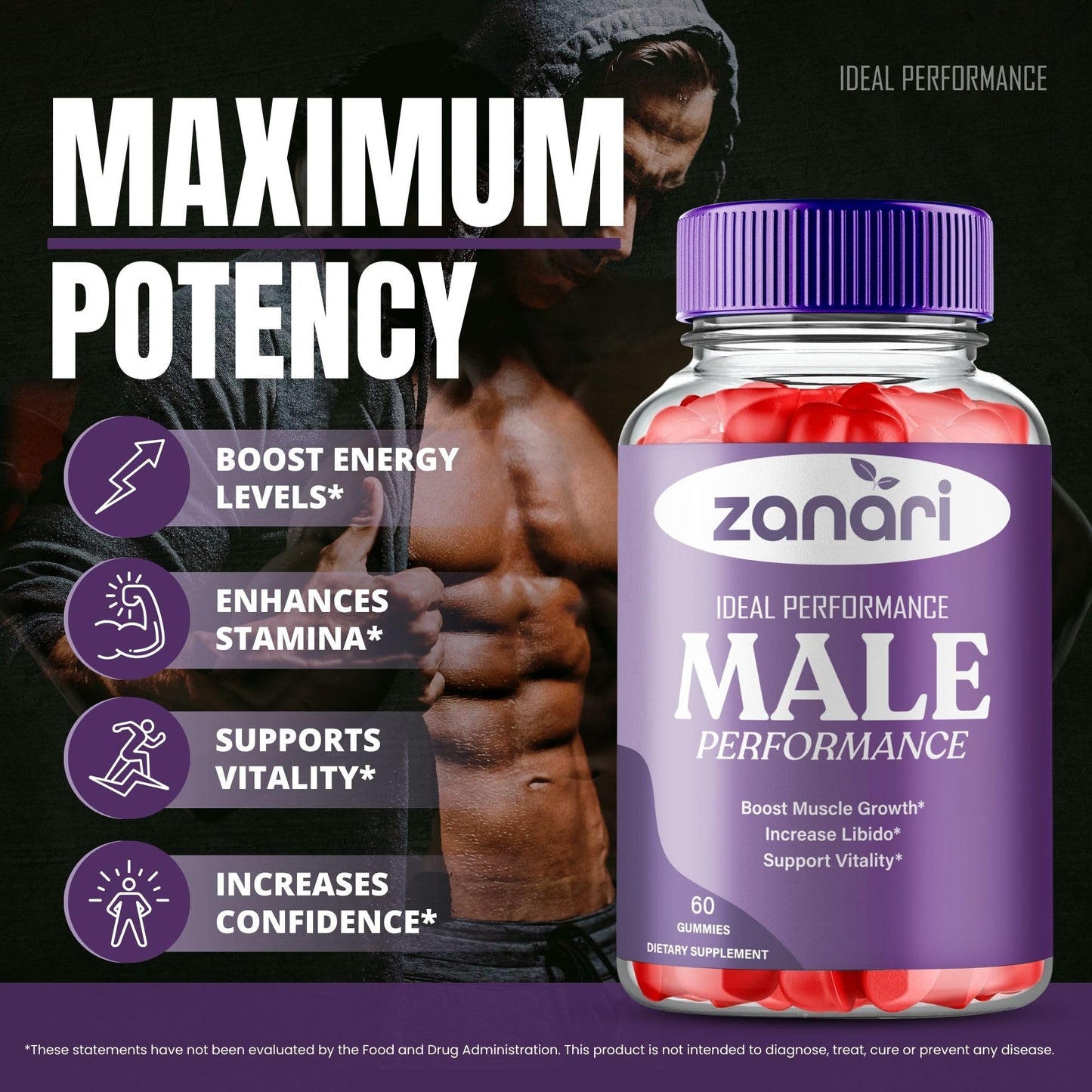 IDEAL PERFORMANCE Zanari Gummies 180-count