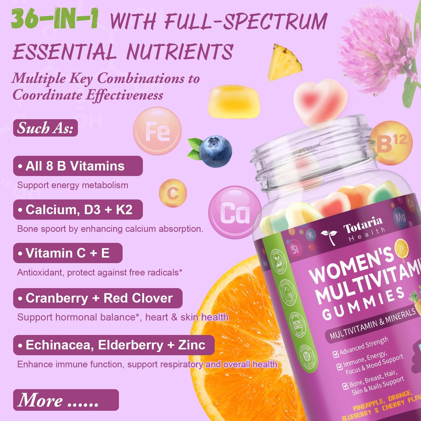 Totaria Sugar Free Multivitamin 120 Gummies