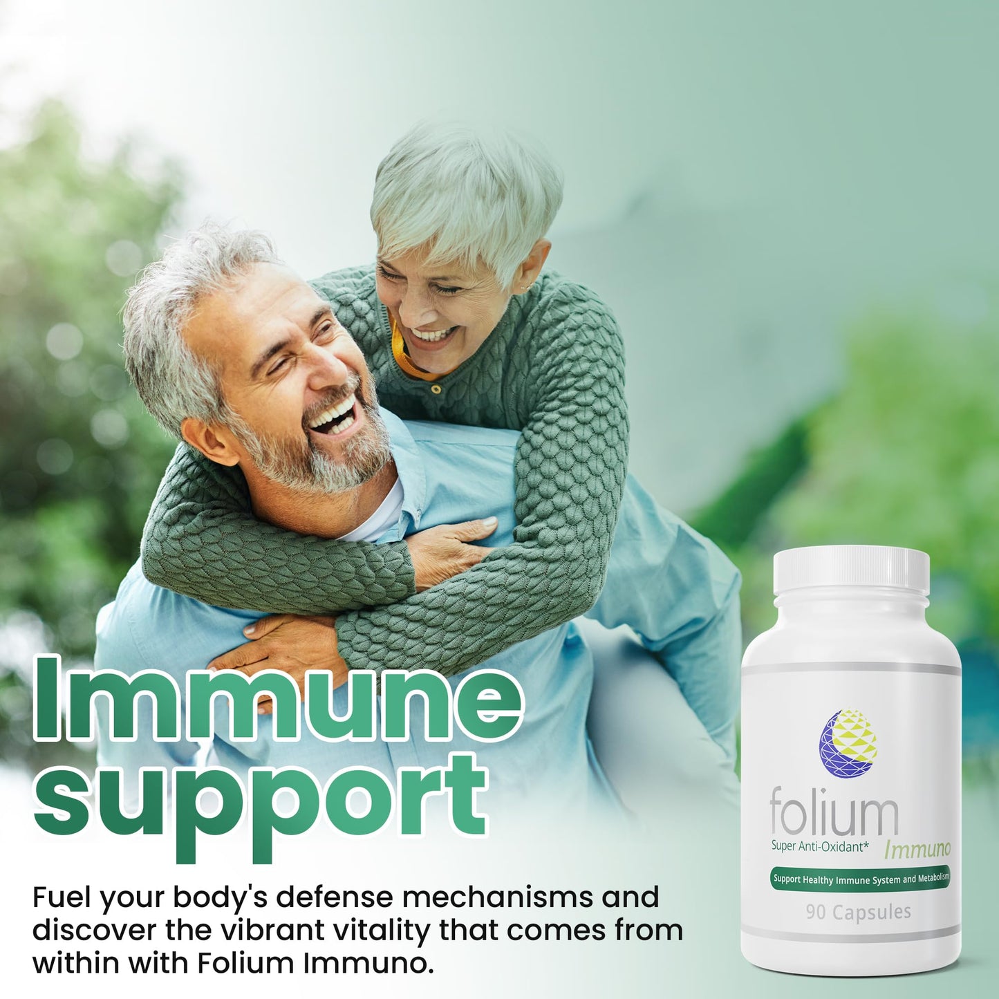 Generic Folium Immuno Inflammation Support Supplement-Pine Parts, GrapeSeed, Ginger, Turmeric, Green Tea, White Pepper & Pomegranate Capsule, 1