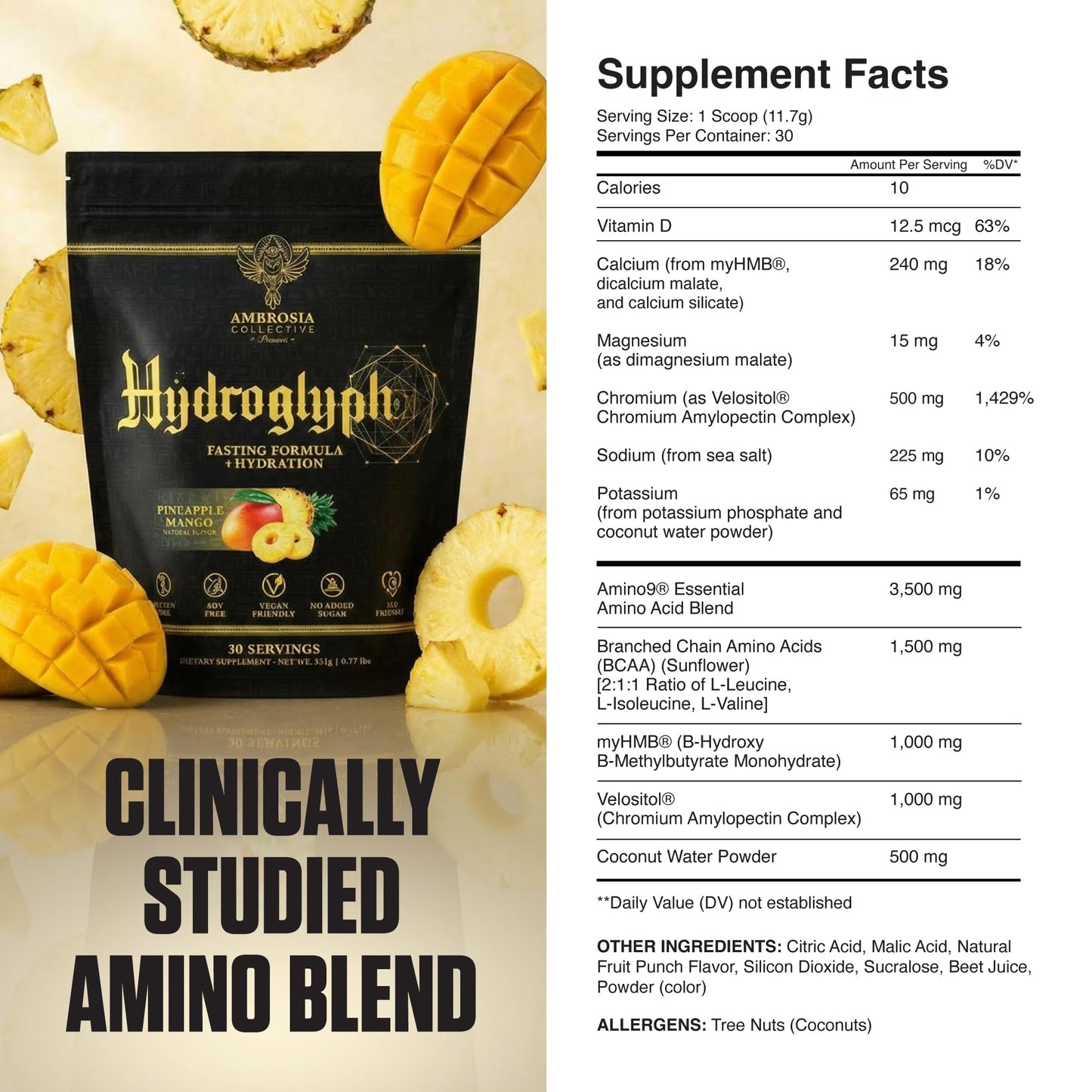 Ambrosia Fasting Electrolytes Powder 12.32 oz