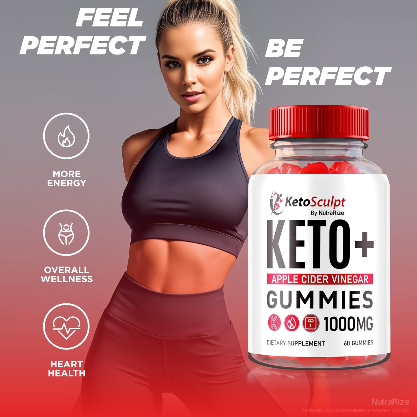NutraRize Ketosculpt Gummies 180 Gummies