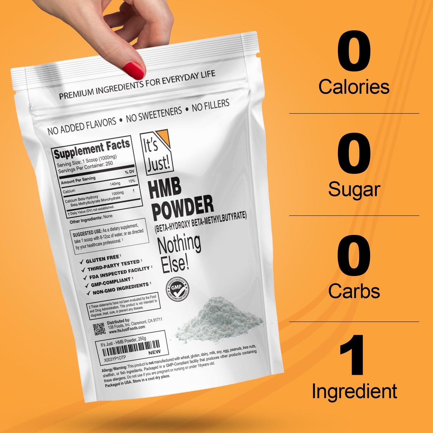 It's Just! HMB Powder, 8.8 oz