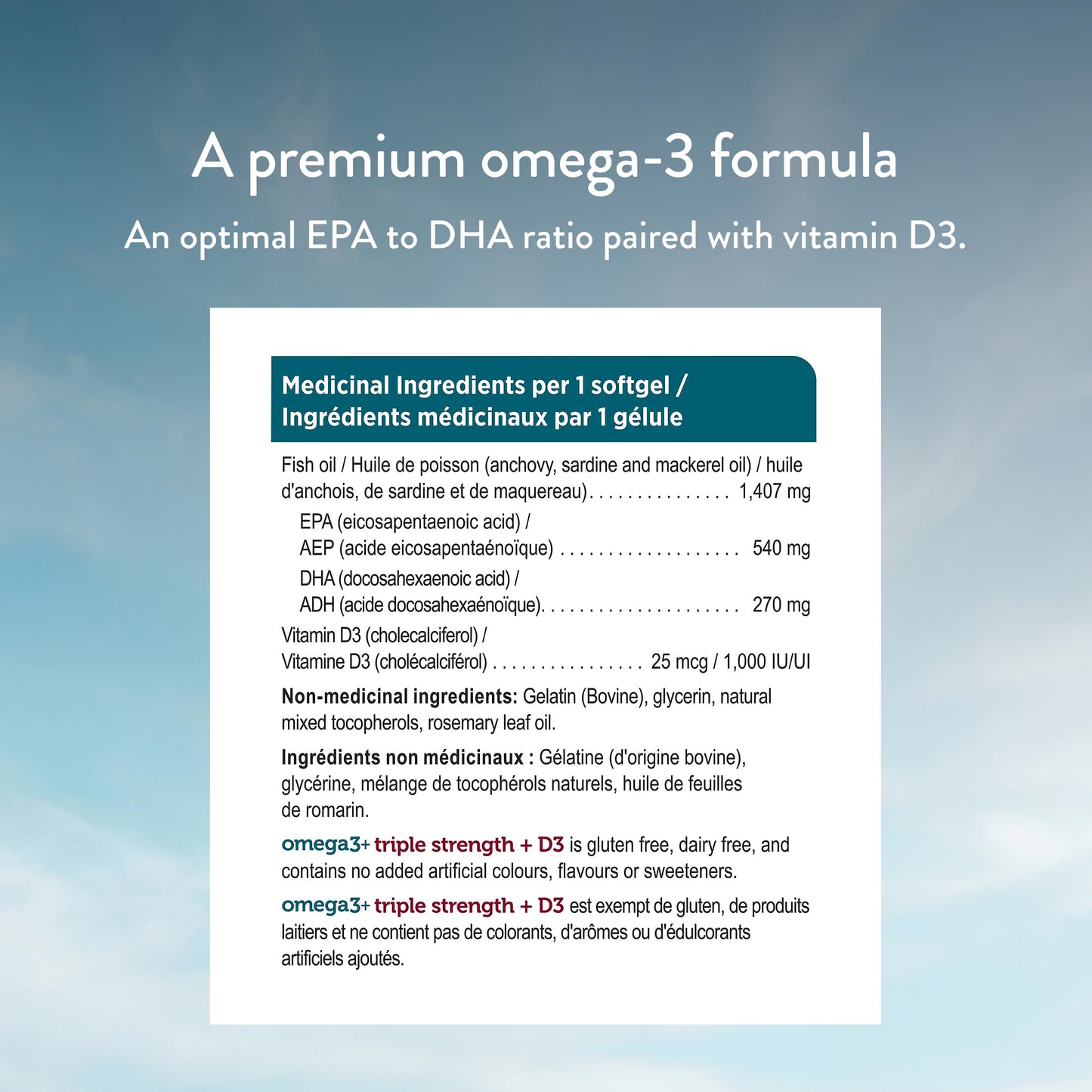 Genuine Health Triple Strength D3 Omega3 Capsules, 60 Capsules