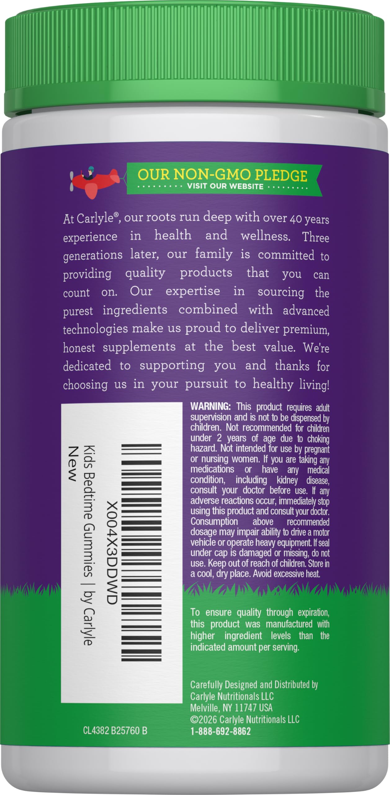 Lil' Sprouts Kids Bedtime Melatonin & Magnesium Gummy 60 Count