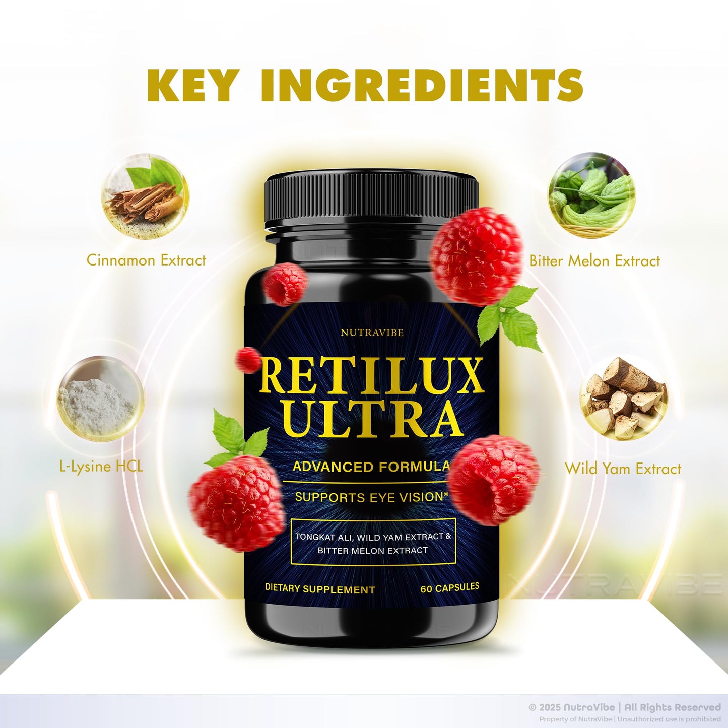 NutraVibe Retilux Ultra Daily Vision Support Formula, Capsule, 120 Capsules
