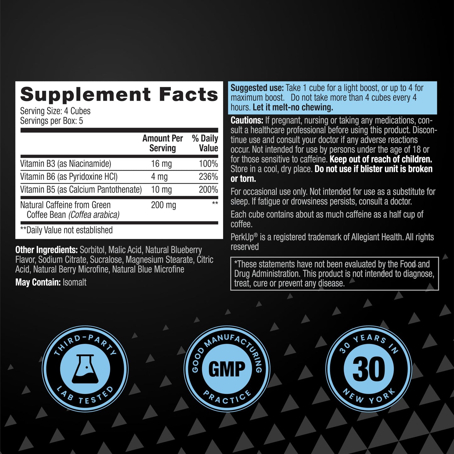 HealthA2Z PerkUp Energy Booster Tablet 20 Count