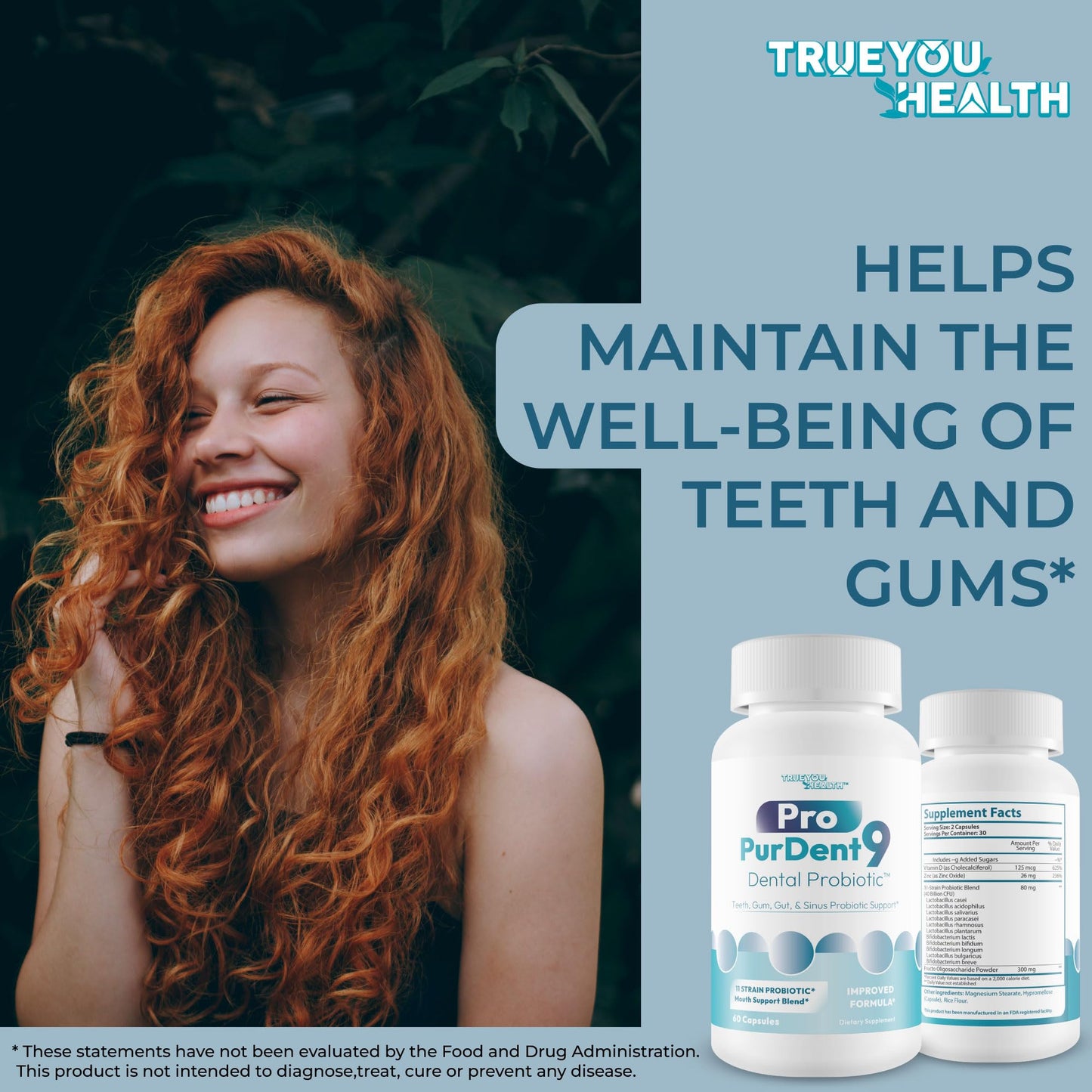 True You Health Pro PurDent9 Dental Probiotic Capsule, 60 Count