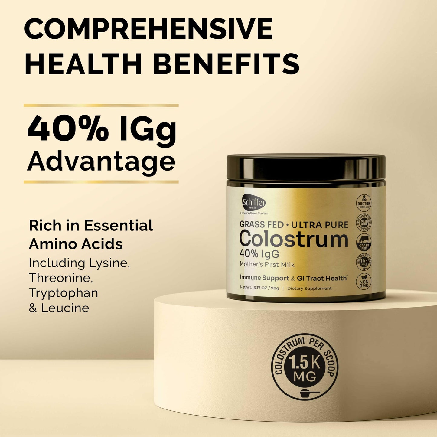 SCHIFFER HEALTH Colostrum Powder 3.17 oz