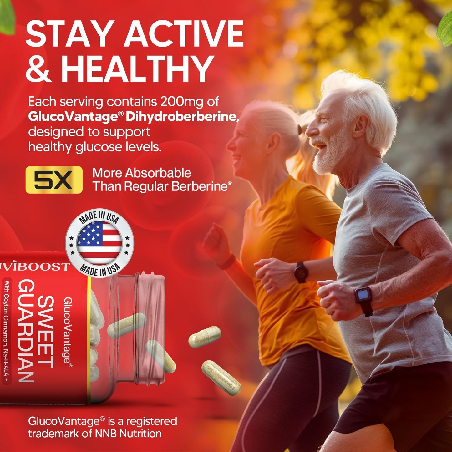 NUVIBOOST Super Dihydroberberine (GlucoVantage®) 200mg 60 Capsules