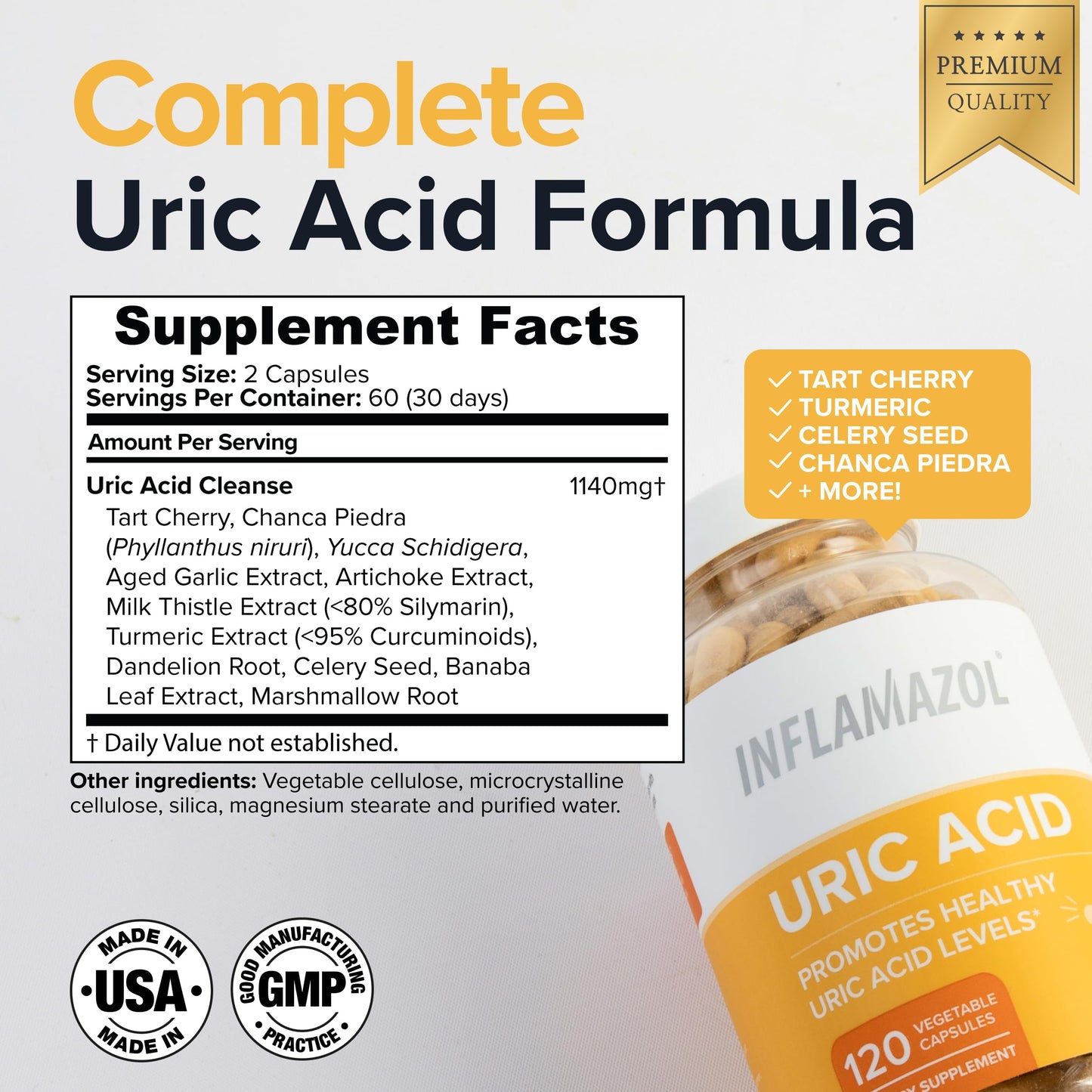 Inflamazol Uric Acid Cleanse Capsule 120 Count