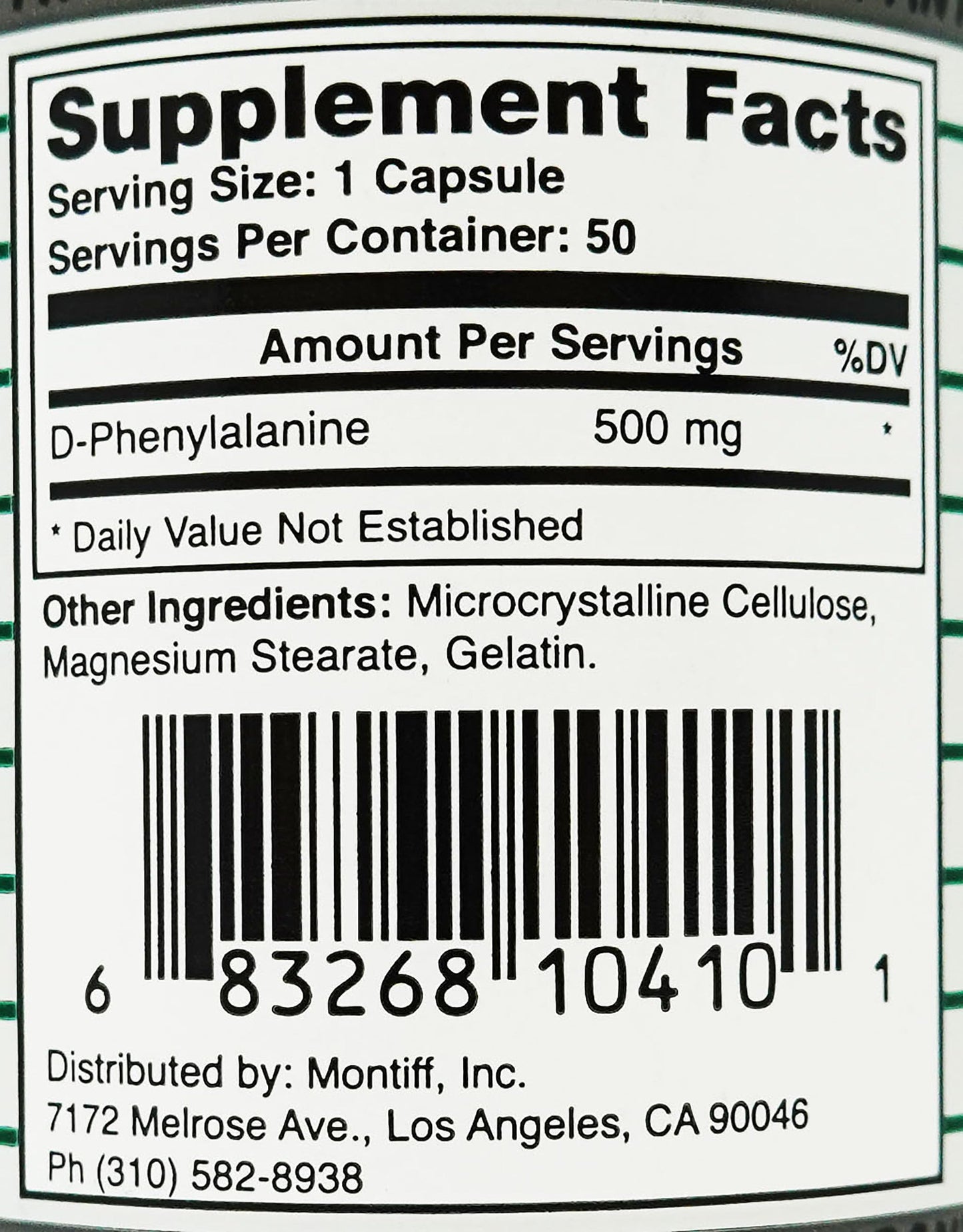 Montiff Pure D-Phenyl Relief 500 mg, 50 Capsules