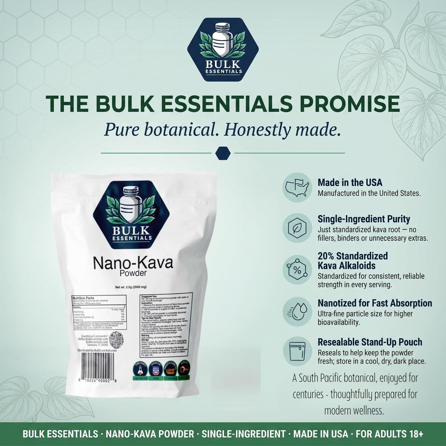 Bulk Essentials Nano-Kava Powder, 0.08 oz