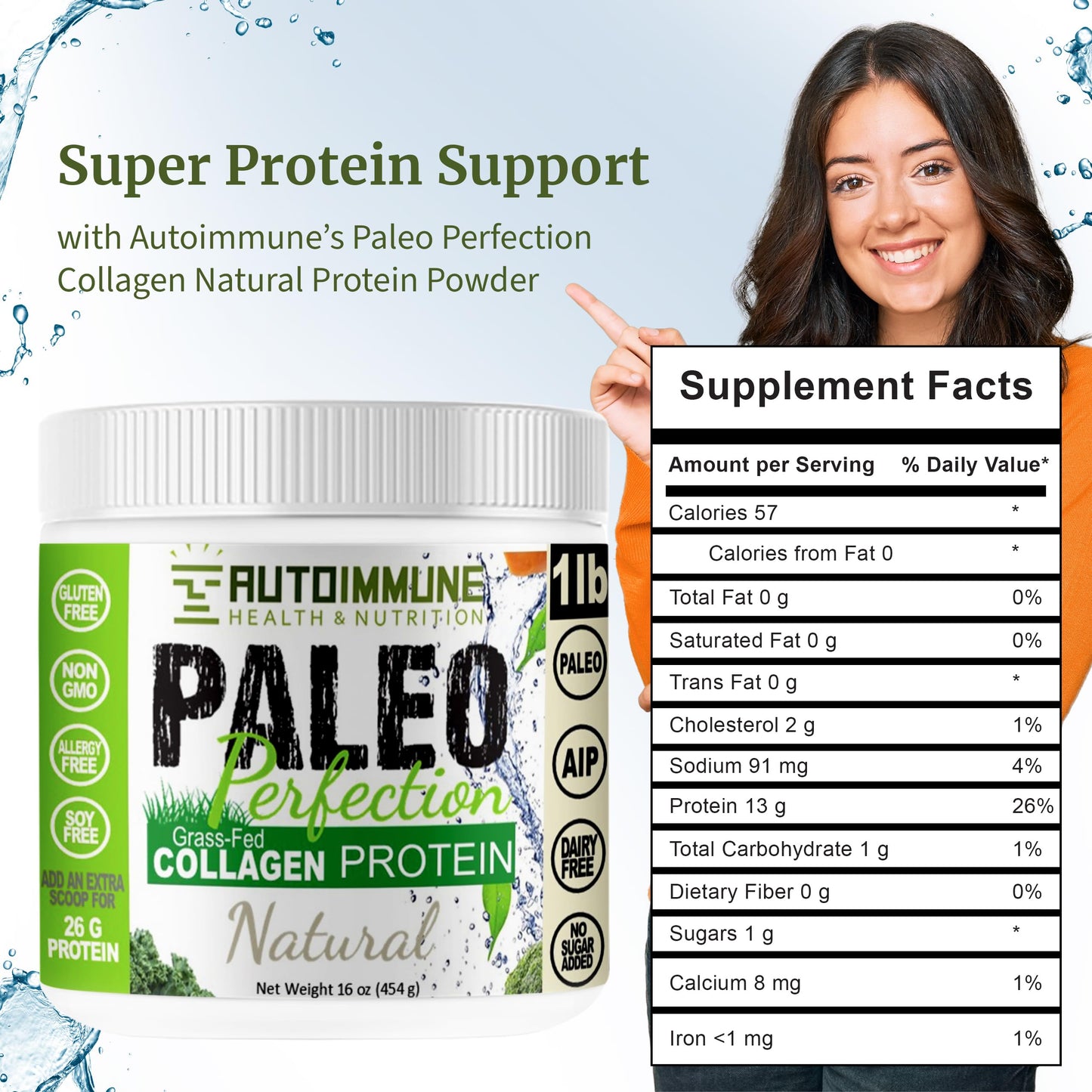 Autoimmune Health & Nutrition Beef Collagen Protein Powder 10.5 oz
