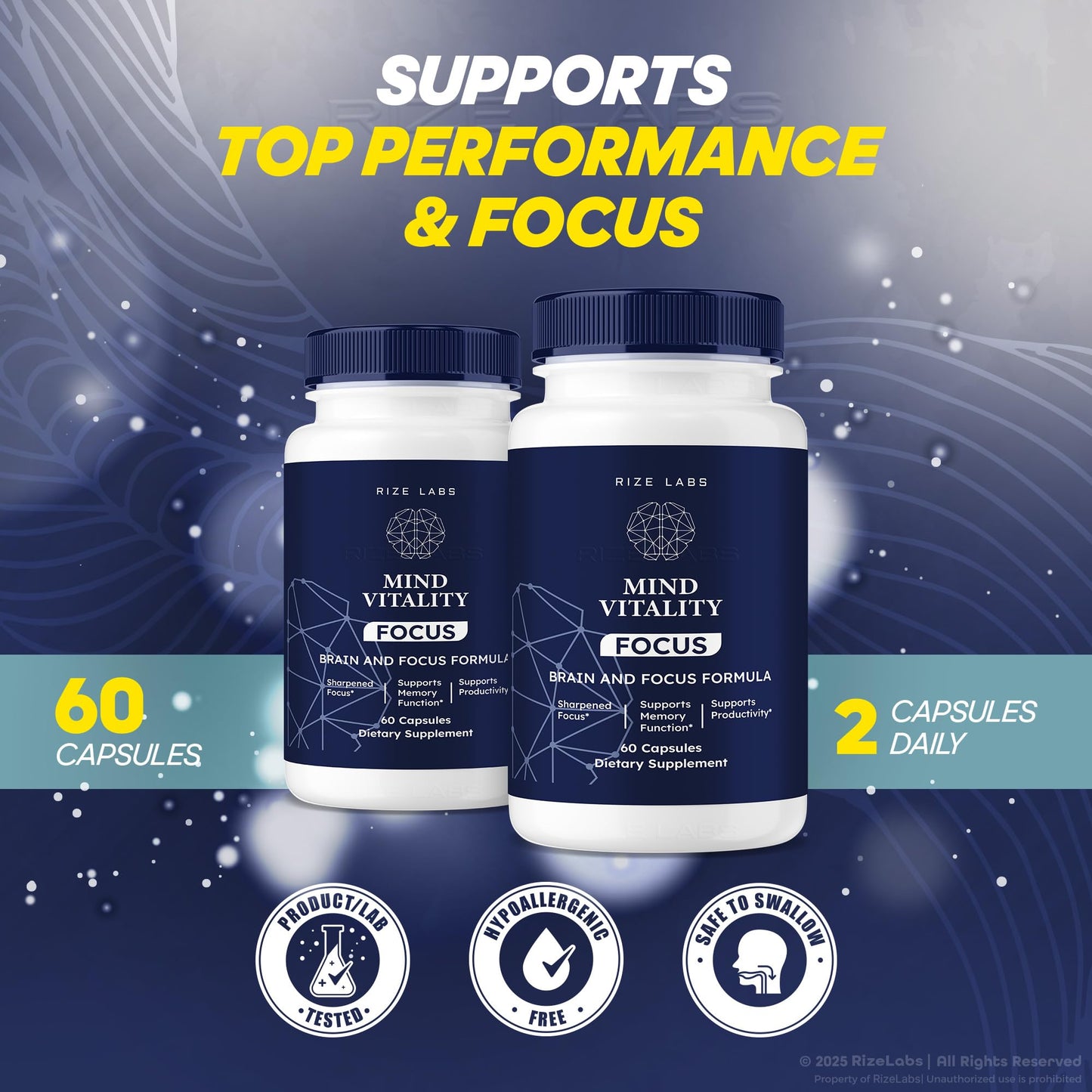 rize labs Mind Vitality Capsule, 60 Capsules