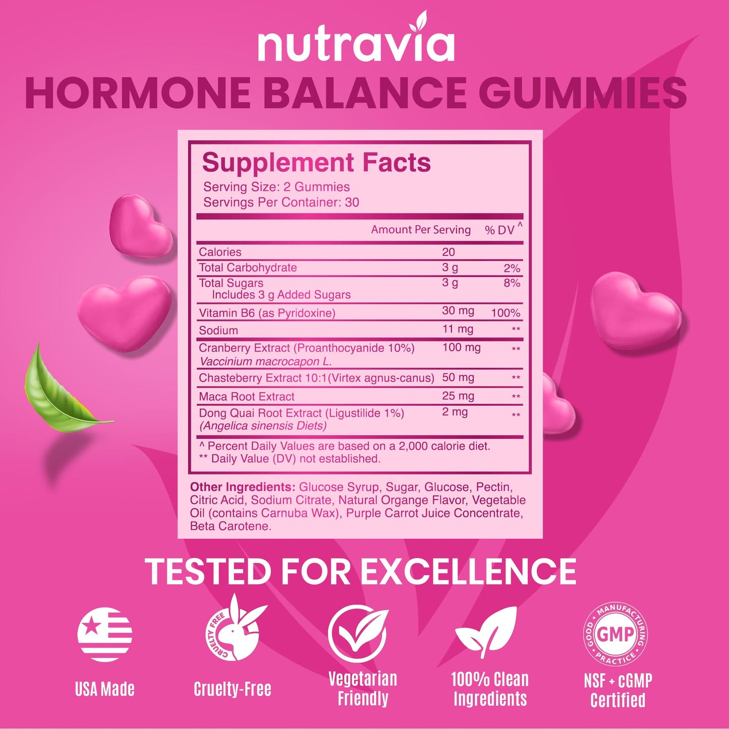 Nutravia Hormone Balance For Women Gummies 60 Count