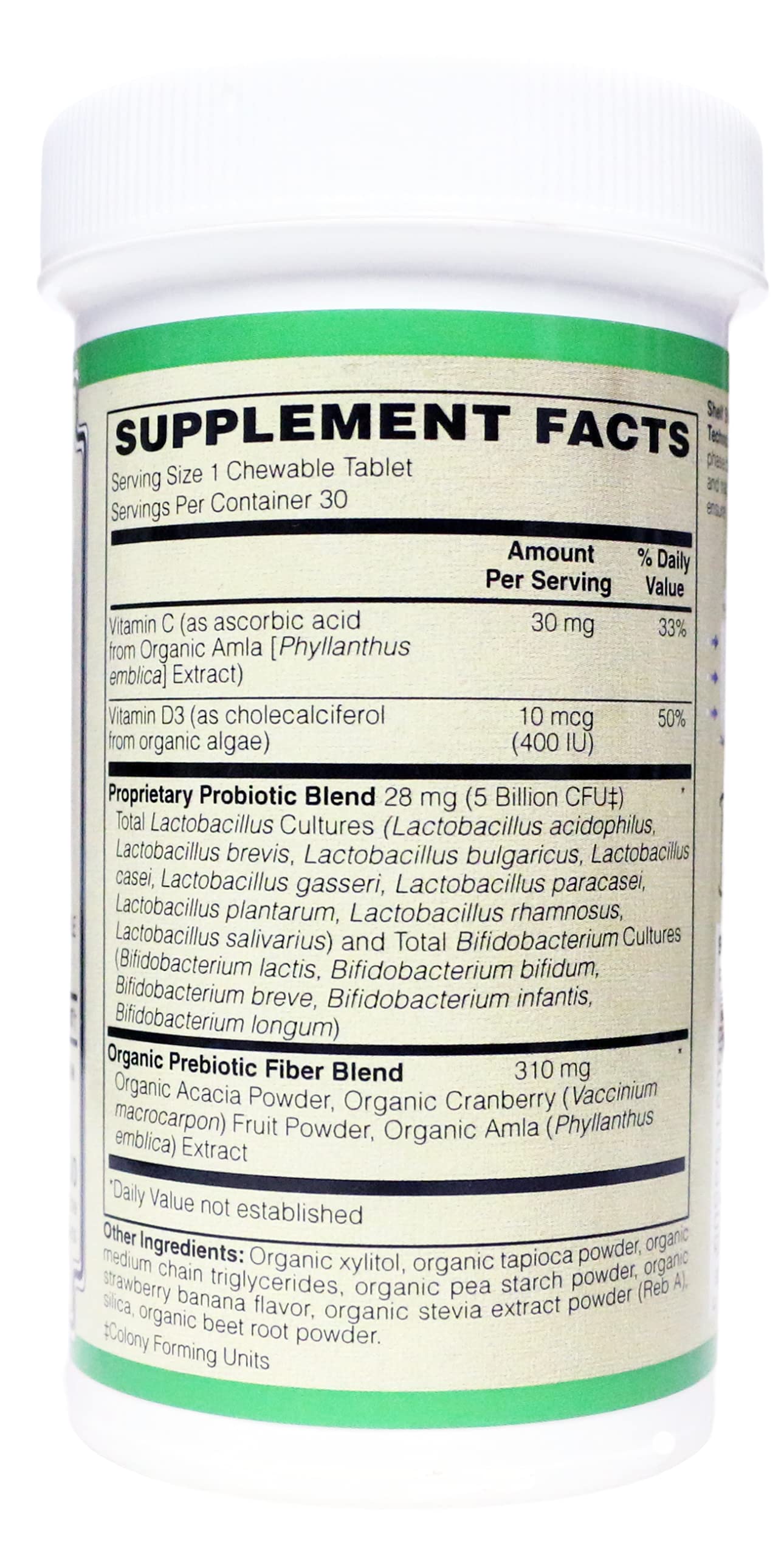 AlchePharma Organic Kids Comfort Probiotic Chewable 1 Count