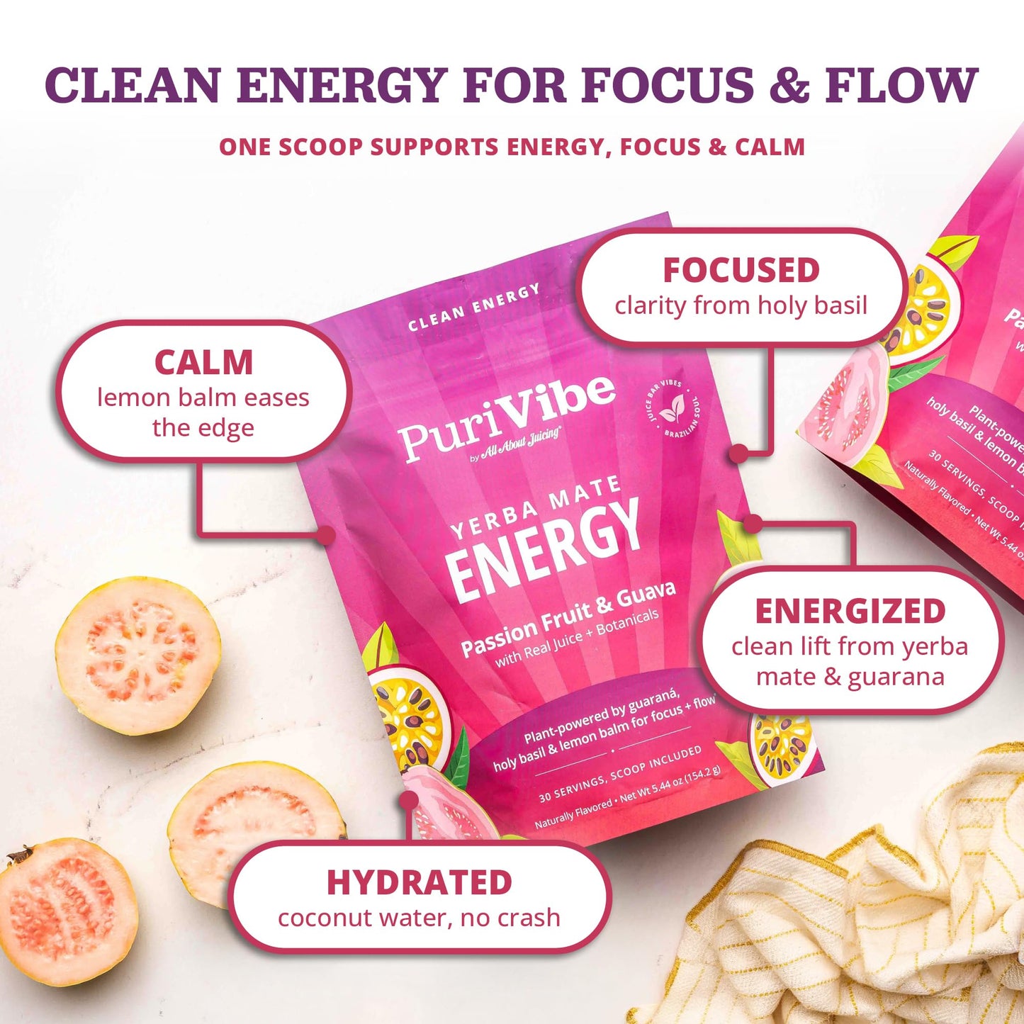 All About Juicing Yerba Mate Energy Drinks Powder 11 Servings