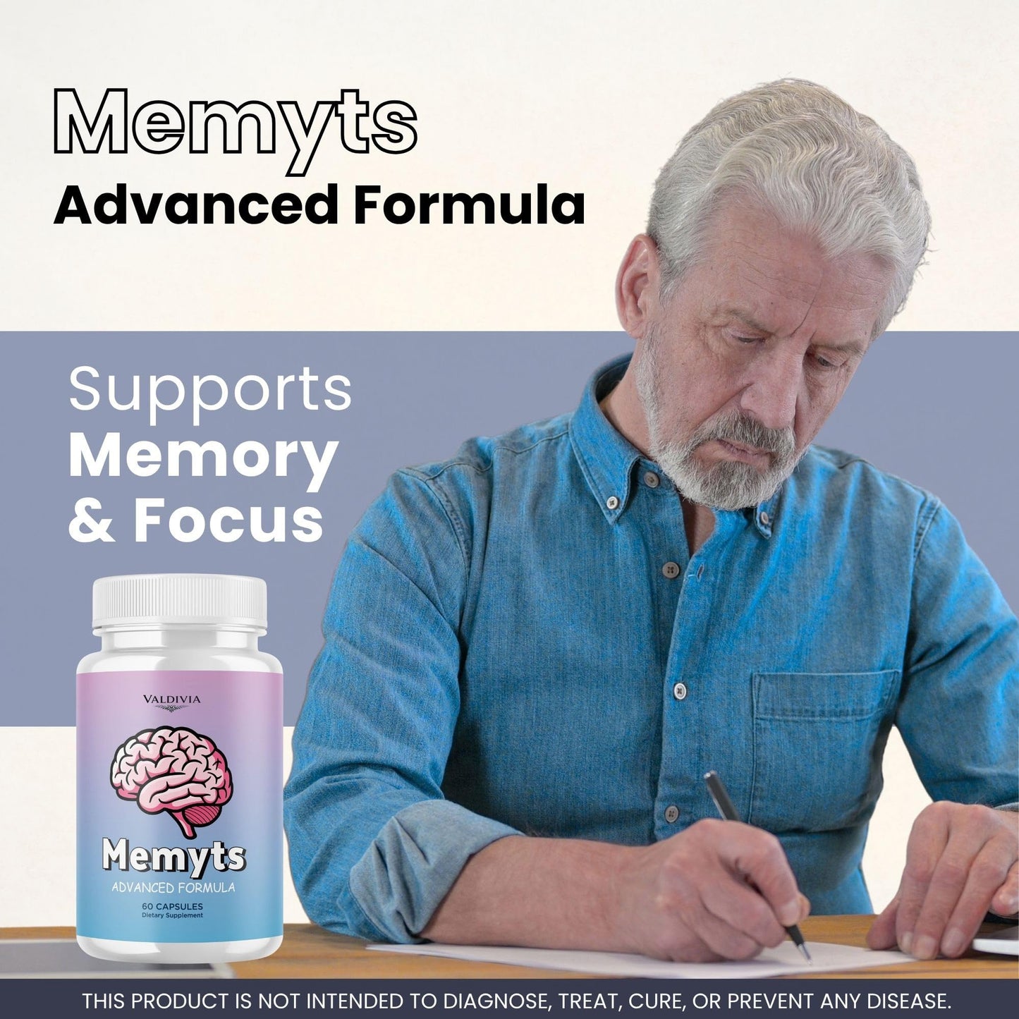 Valdivia Memyts Natural Daily Supplement with B Vitamins and Herbal Extracts Capsules, 60 Count