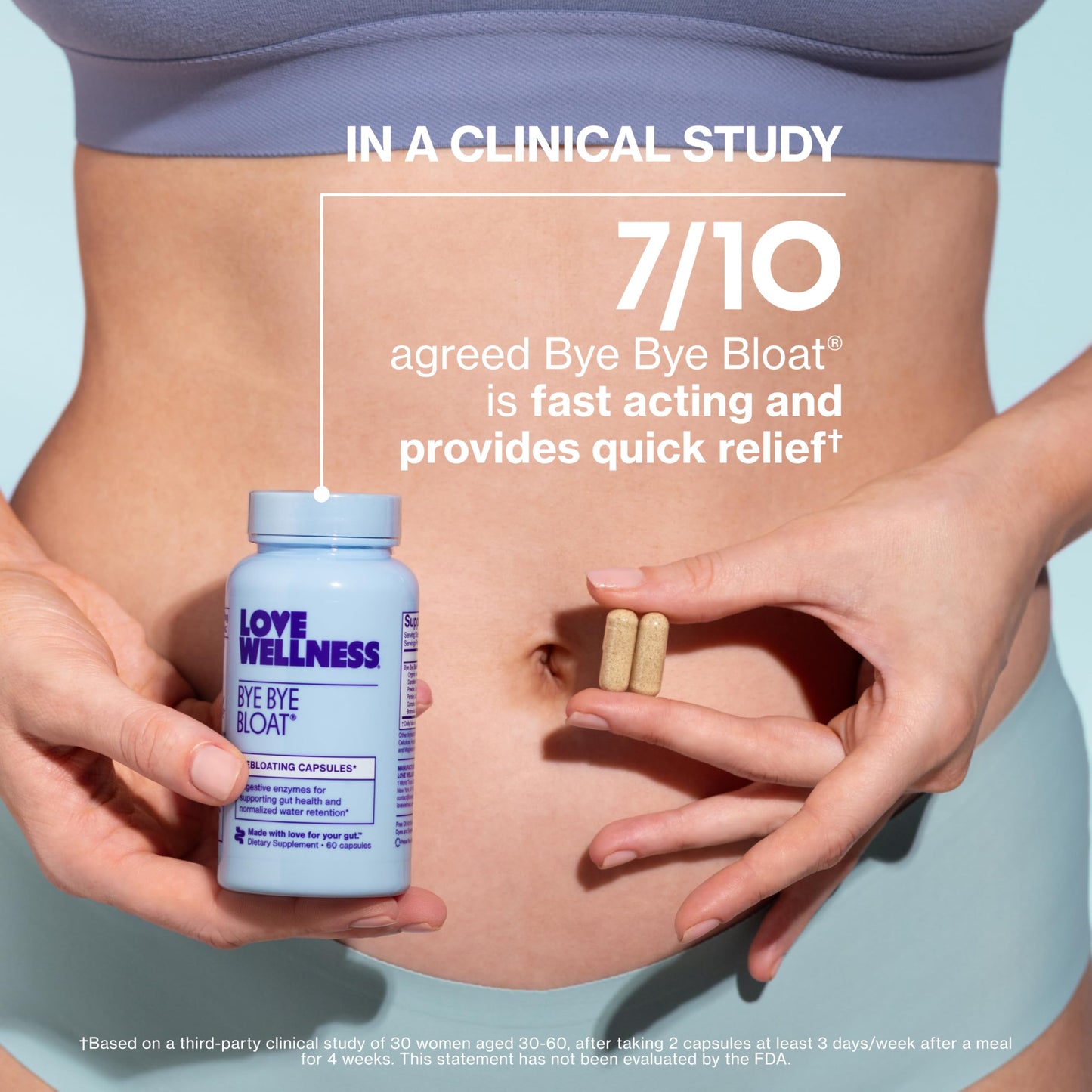 Love Wellness Bye Bye Bloat Digestive Enzymes Capsules 60 Count