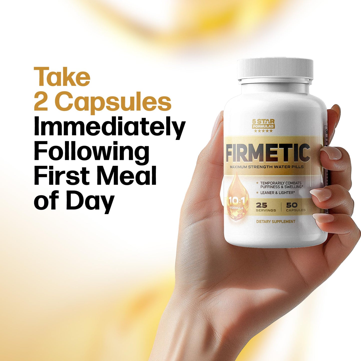 5 Star Formulas Firmetic Water Pill Capsules, 50 Count