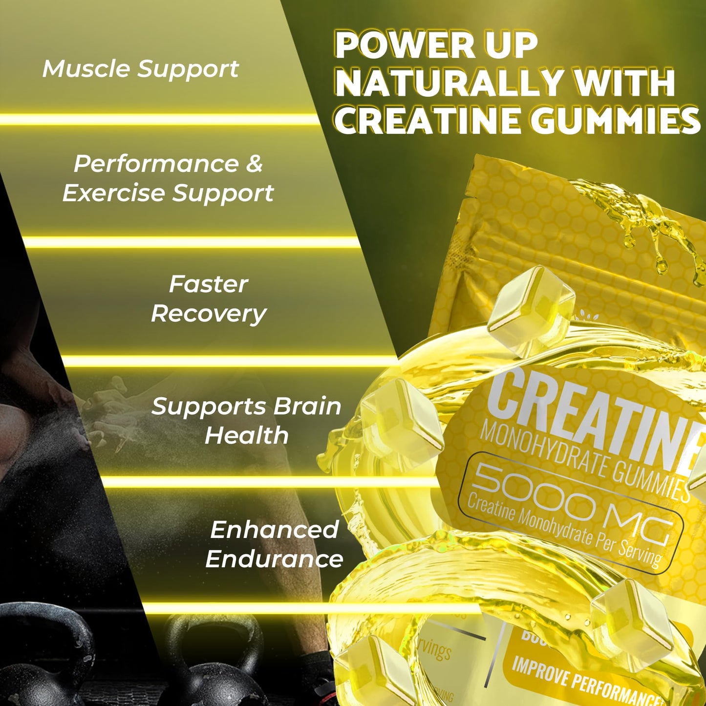 WELLNESS LABSRX Creatine Monohydrate Gummy, 60 Count