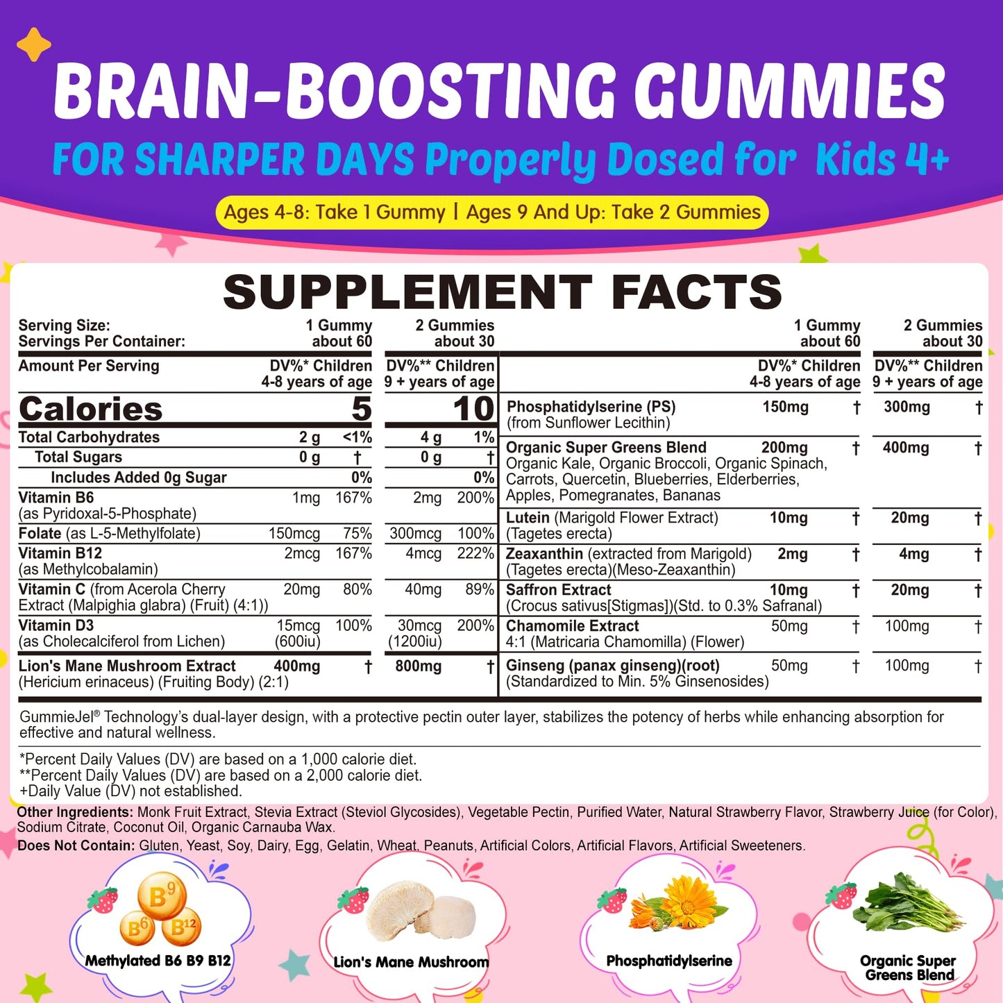Nextdia L-Lysine 500/1000mg Gummies, 120 Count
