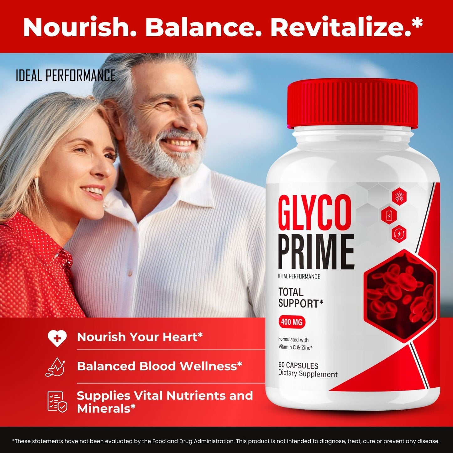 IDEAL PERFORMANCE Glyco Prime Advanced Blood Formula 300 Capsules