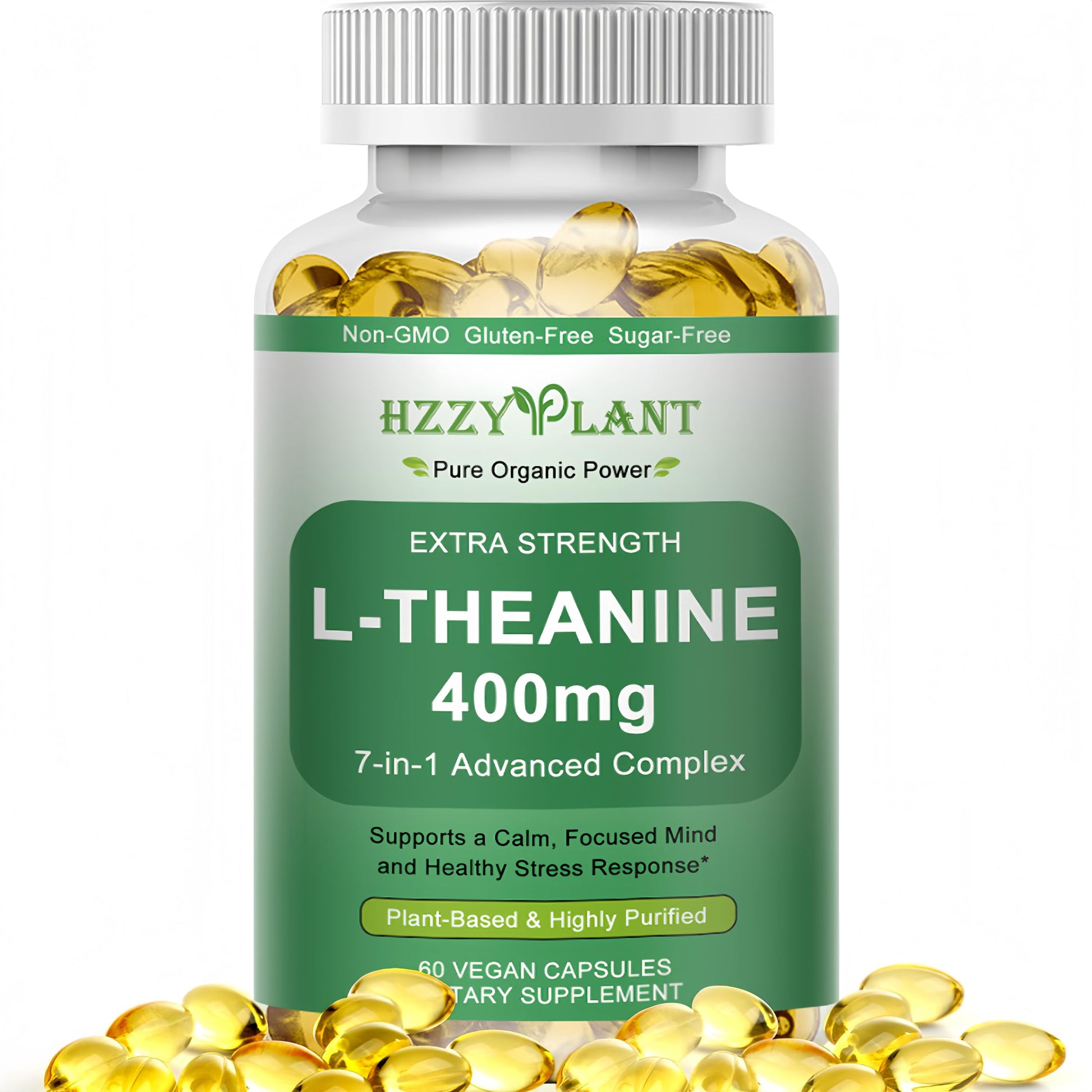 HZZYPLANT L-Theanine Softgels 60 Count