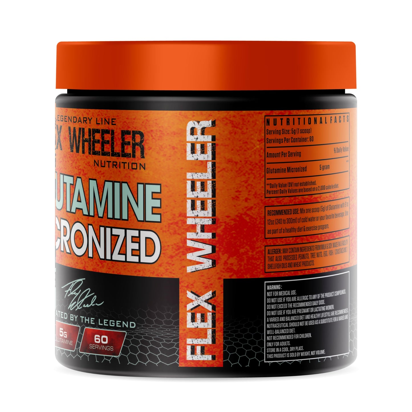 FLEX WHEELER NUTRITION Glutamine Powder 60 Servings, 10.58 oz